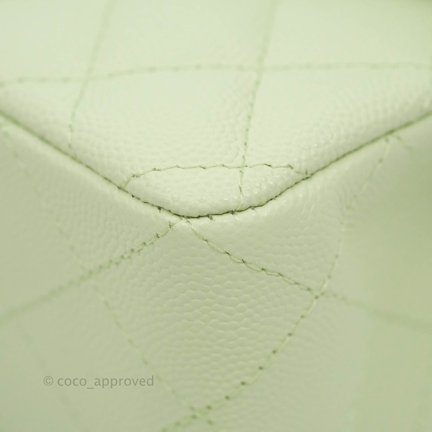 Chanel Small Quilted Classic Flap Mint Green Caviar Gold Hardware 22C