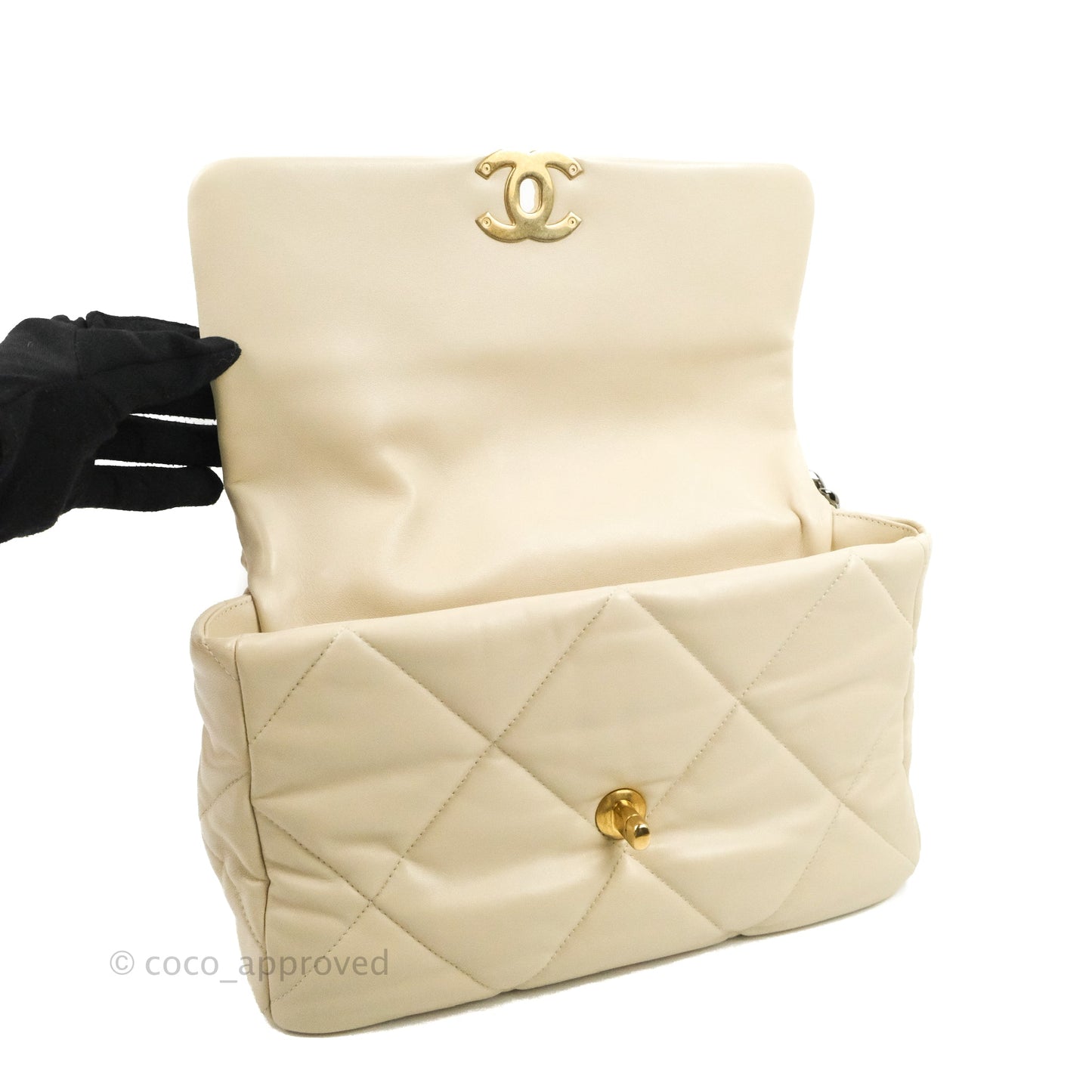 Chanel 19 Medium Ivory Mixed Hardware