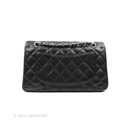 Chanel Small Classic Quilted Flap Black Lambskin Silver Hardware