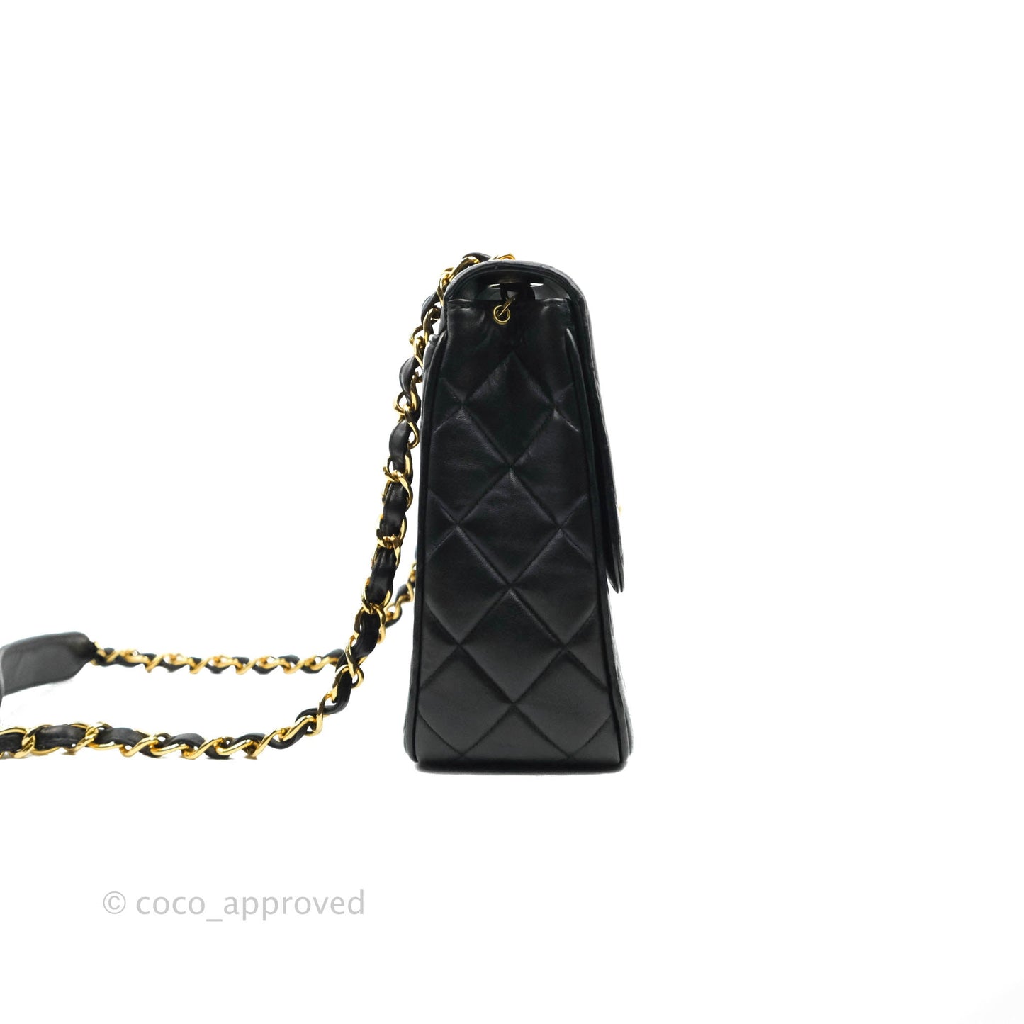 Chanel Quilted XL Vintage Black Lambskin Large 24K CC Bag
