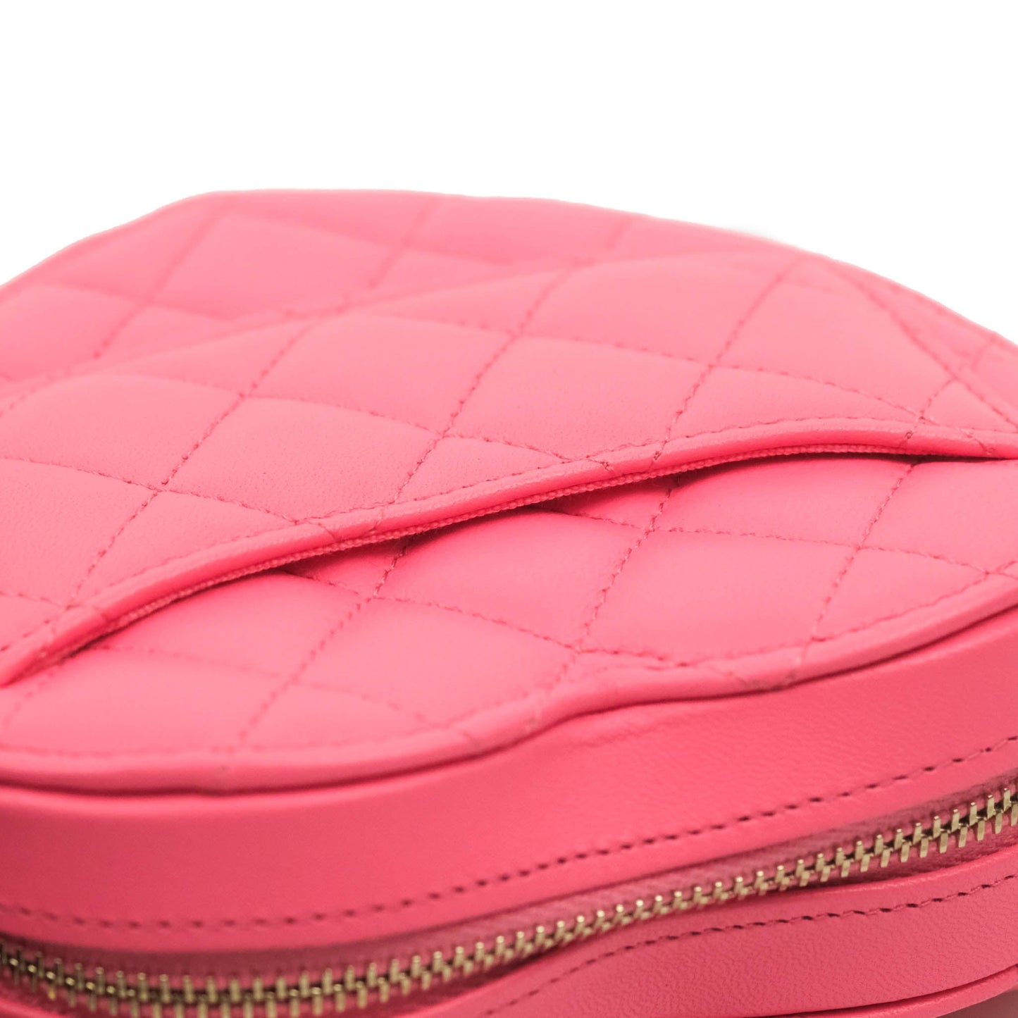 Chanel Small Heart Bag Pink Lambskin Gold Hardware 22S