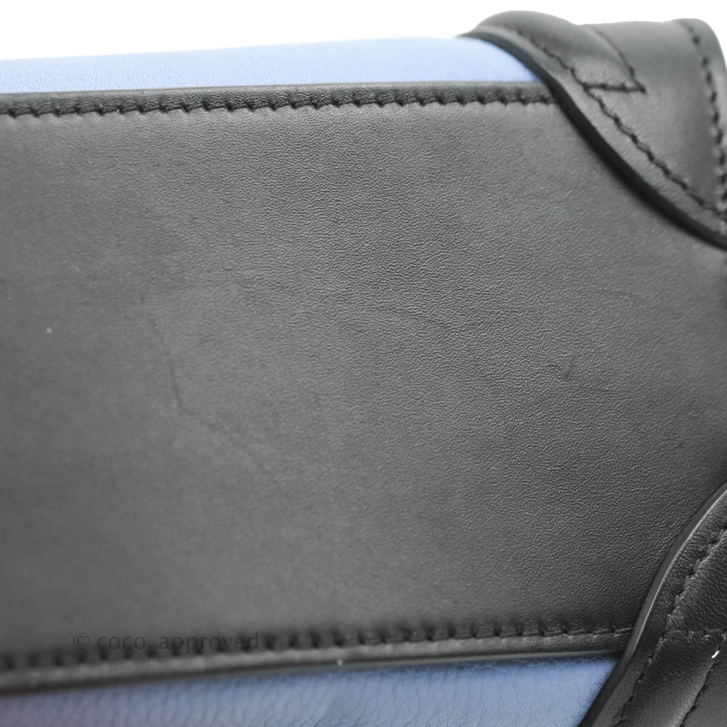 Celine Tri Color Blue/Khaki/Black Nano Luggage Tote