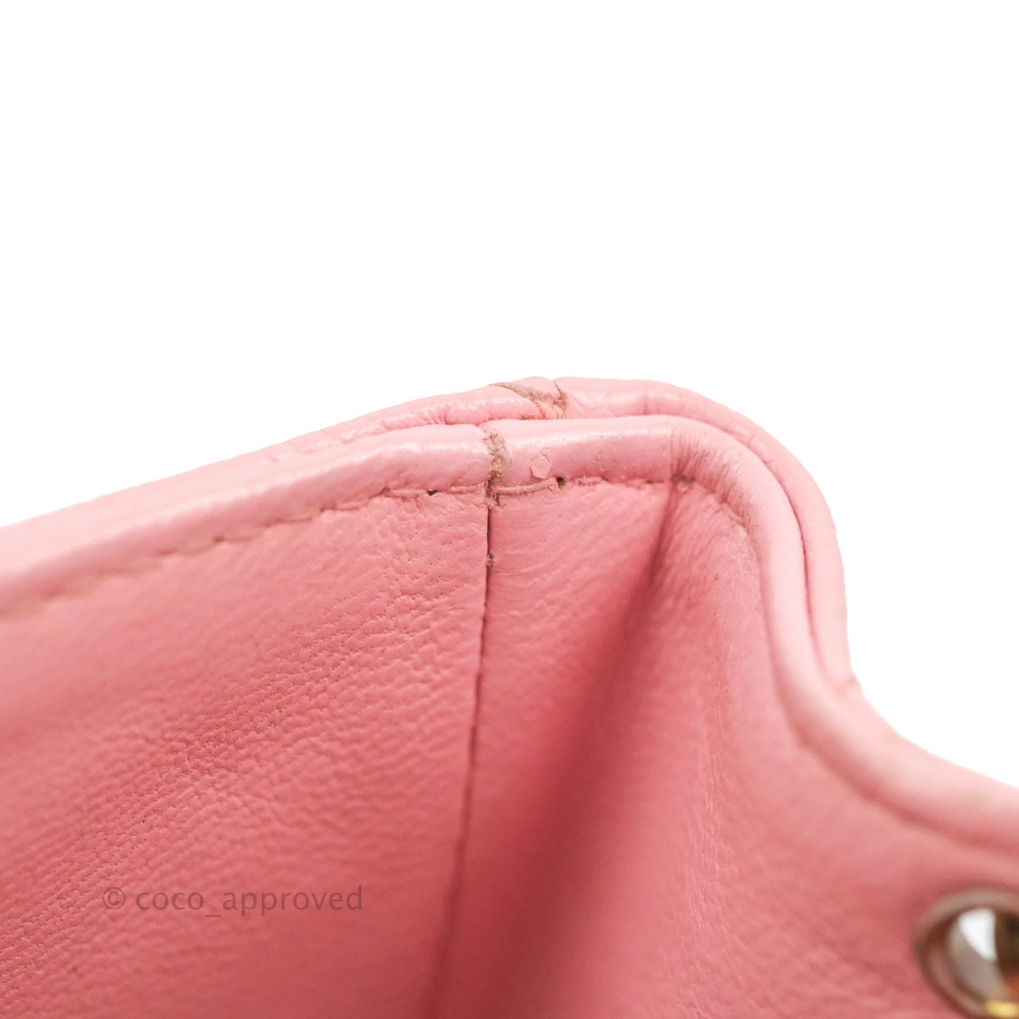 Chanel Quilted Vintage Mini Square Flap Pink Caviar Pink Hardware