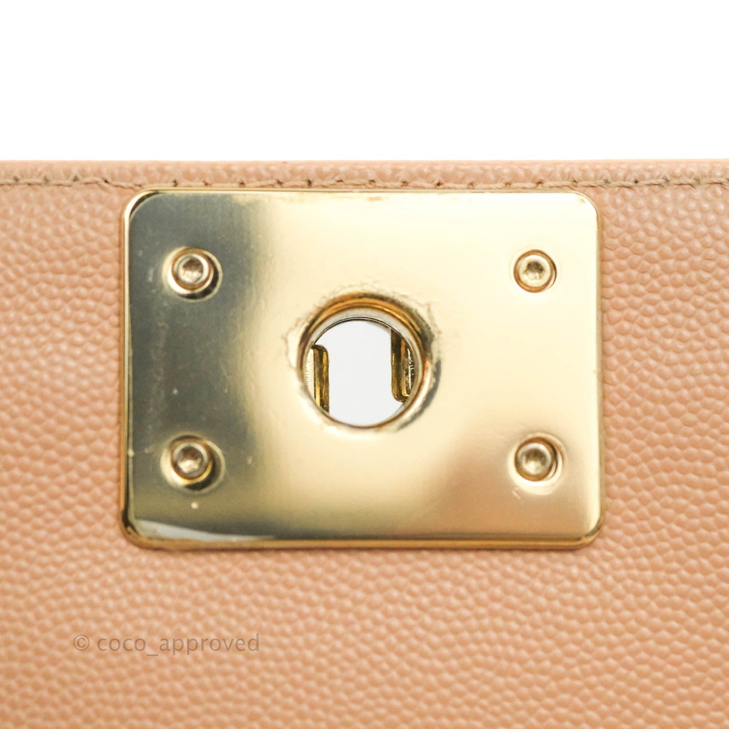 Chanel Small Chevron Boy Dark Beige Caviar Gold Hardware