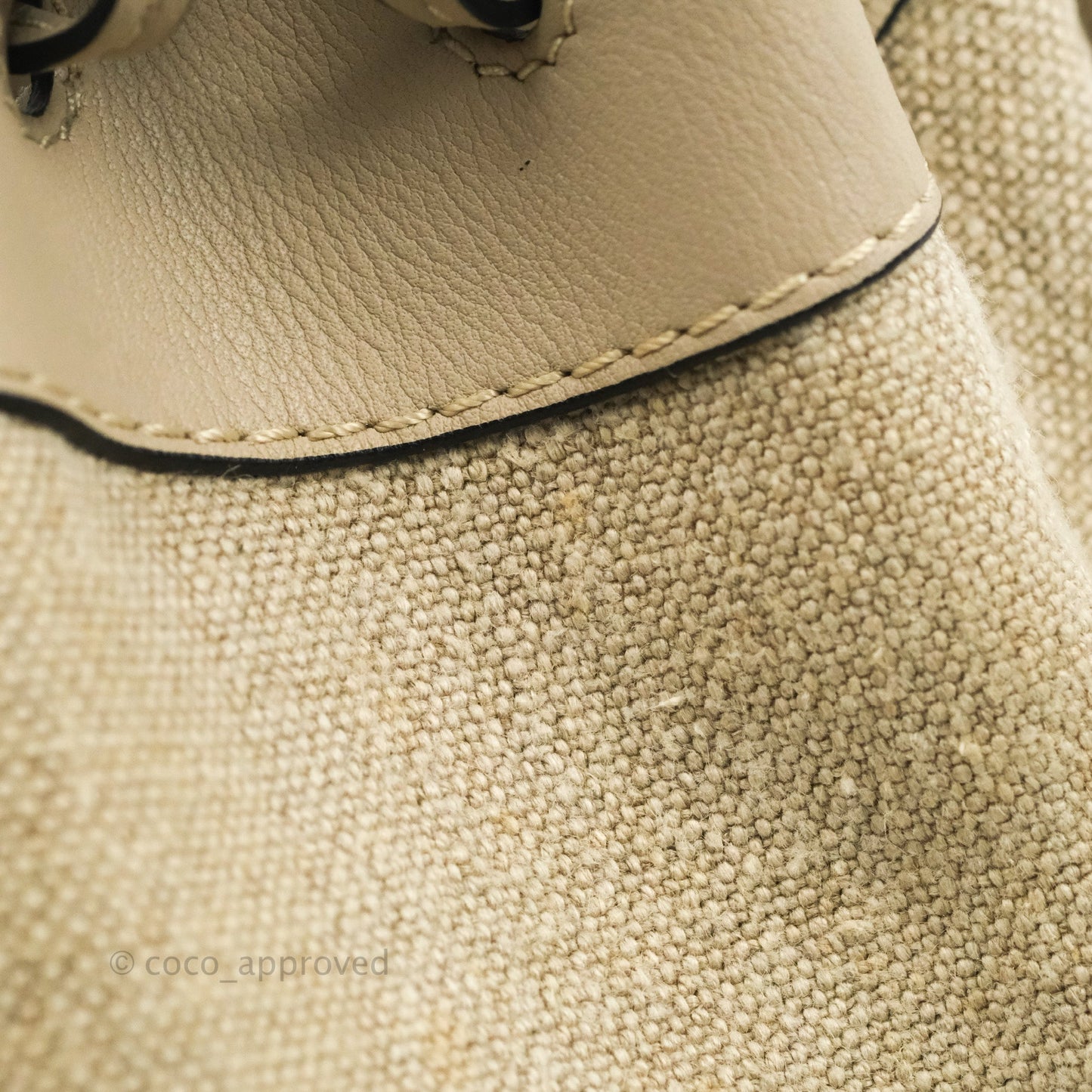 Loewe Mini Hammock Drawstring Taupe Calfskin