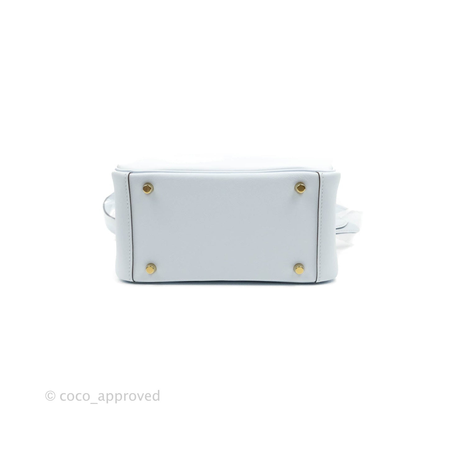 Hermès Mini Lindy 20 Blue Pale Swift Gold Hardware