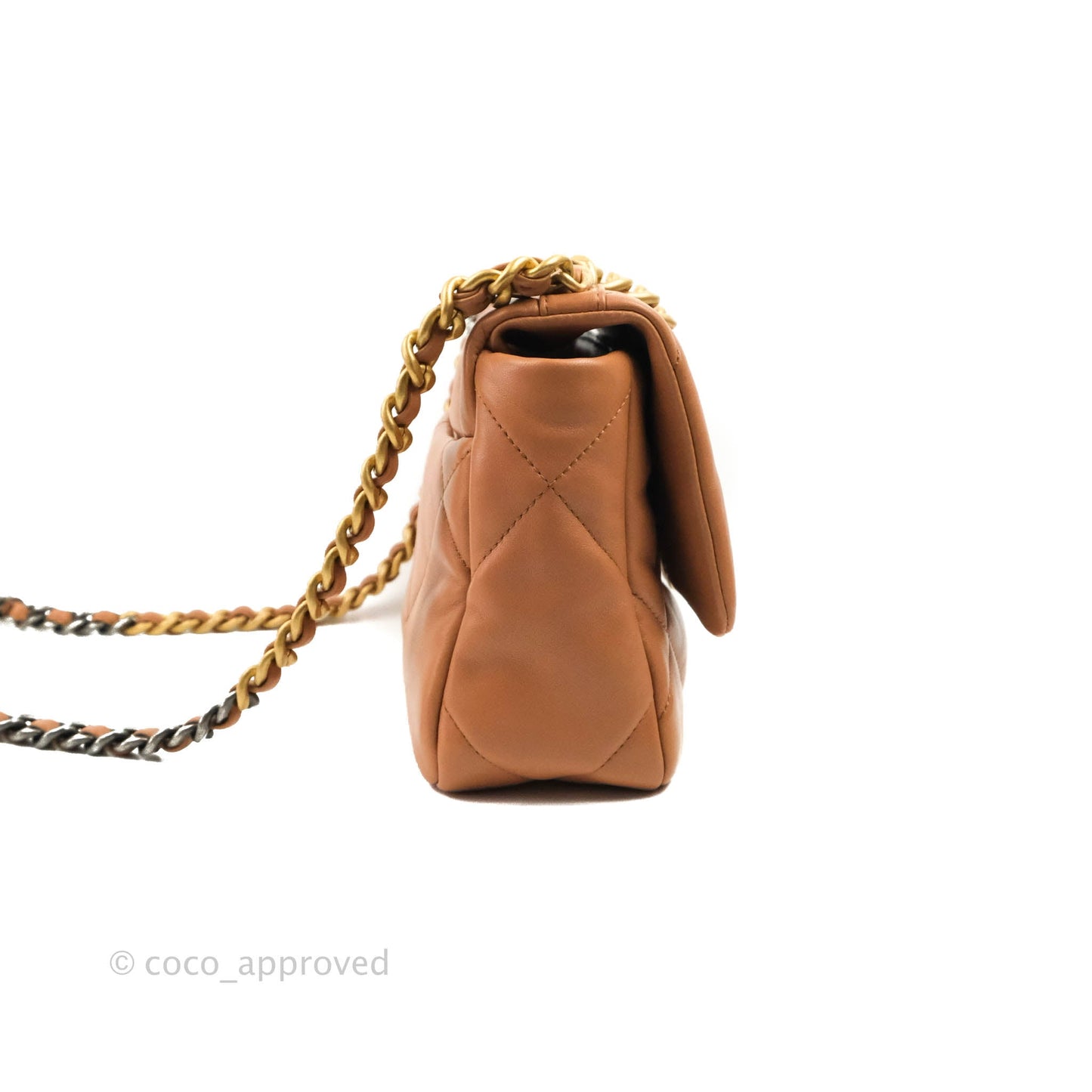 Chanel 19 Small Caramel Dark Beige Lambskin Mixed Hardware 21K