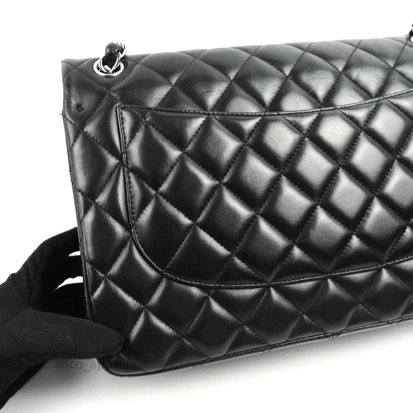 Chanel Jumbo Double Flap Black Lambskin Silver Hardware⁣⁣