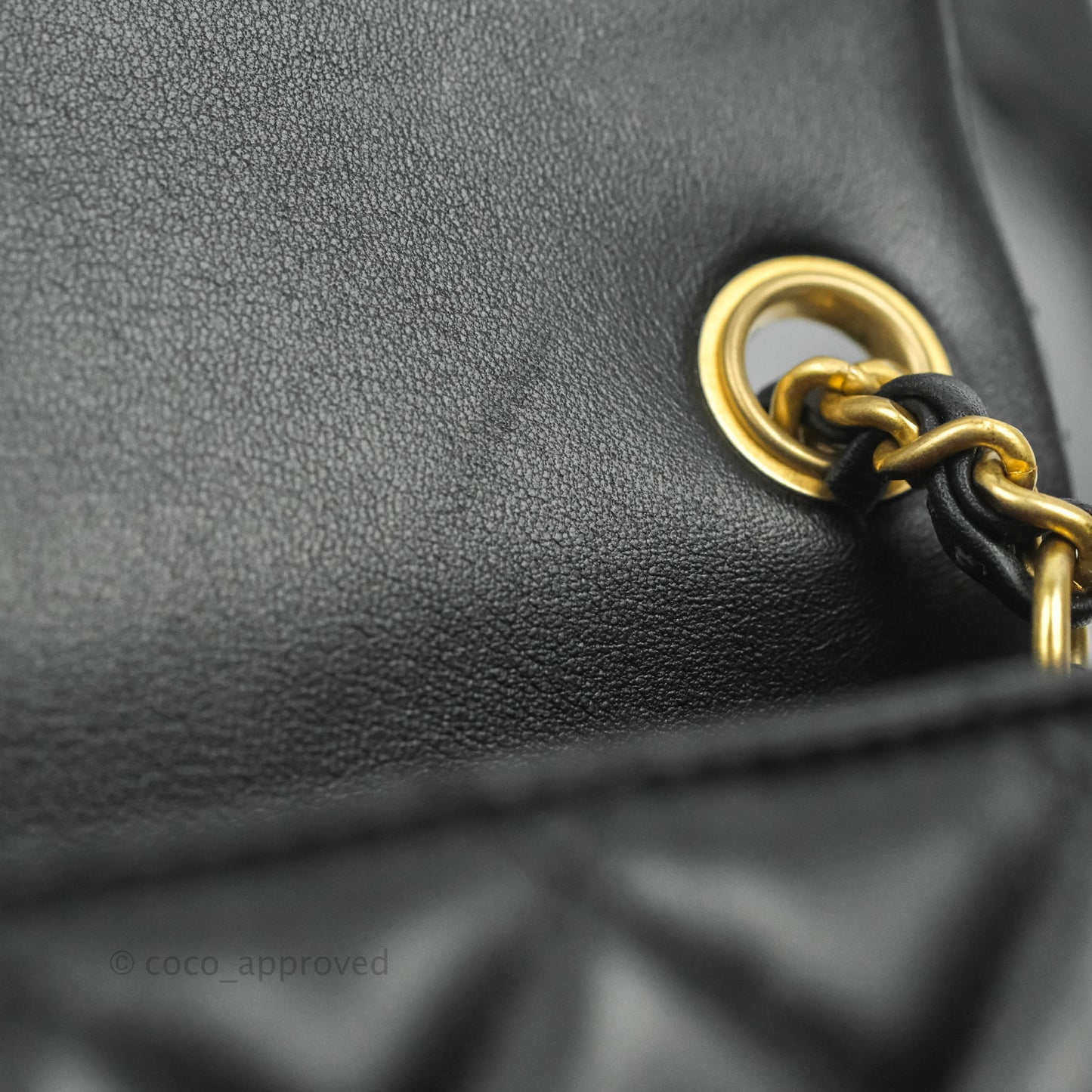 Chanel Romance Mini Square Flap Black Lambskin Aged Gold Hardware