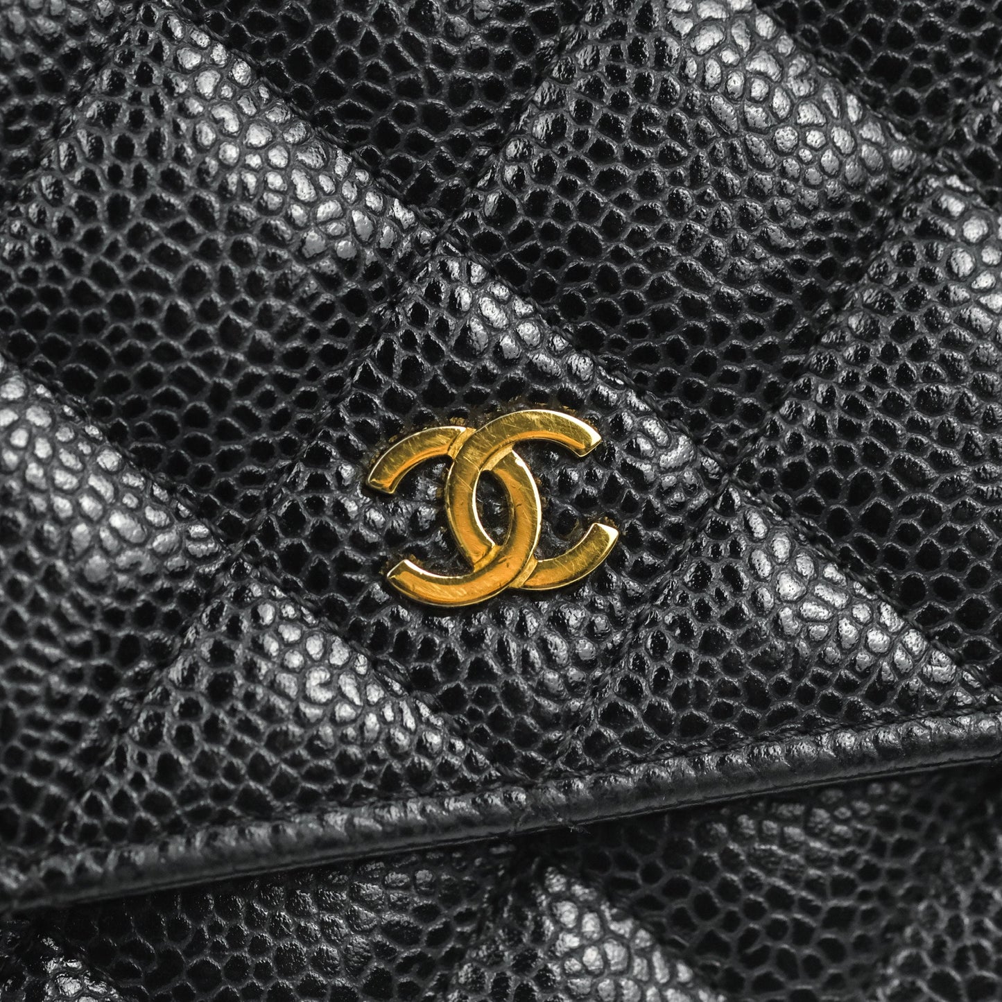 Chanel Quilted Classic WOC Black Caviar Gold Hardware