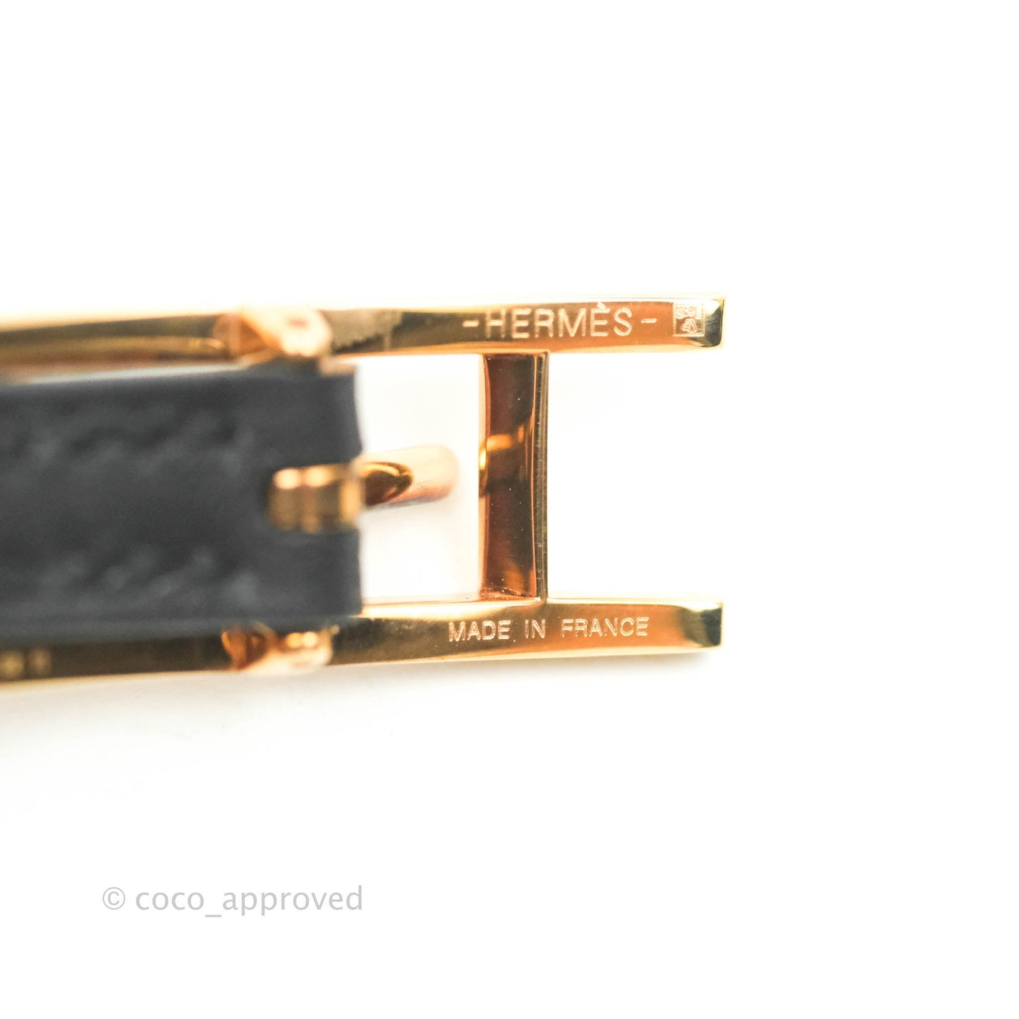 Hermès Veau Behapi Single Tour Bracelet Black Fauve