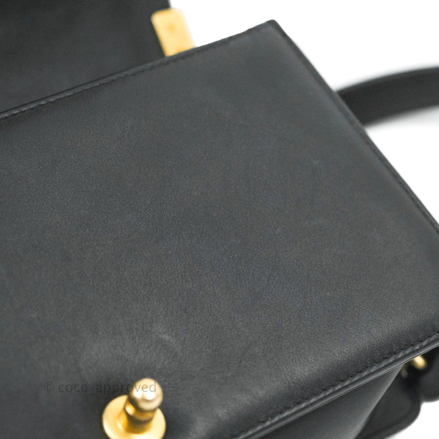 Chanel Quilted Medium Boy Black Lambskin Gold Hardware