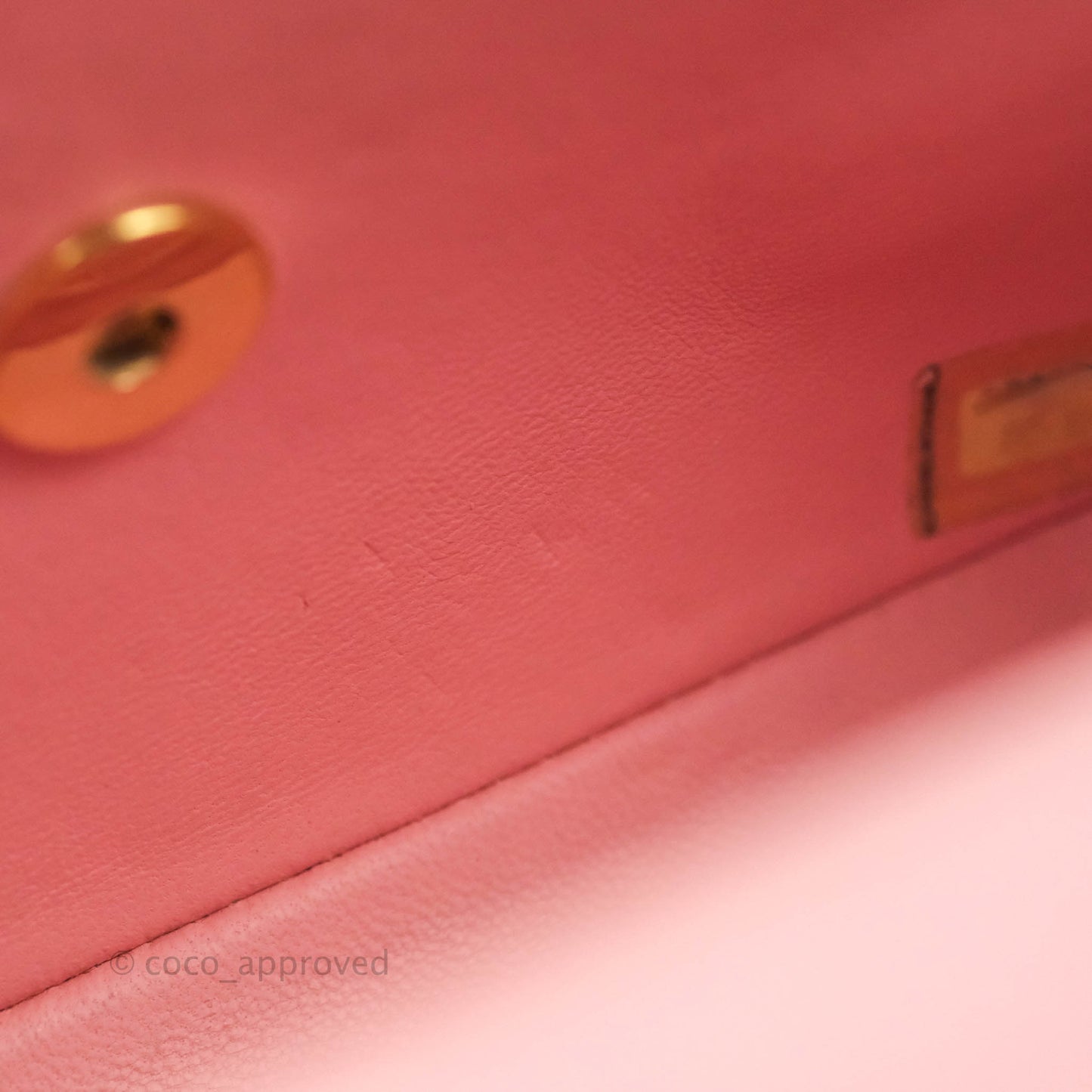 Chanel Quilted Vintage Mini Square Flap Pink Caviar Pink Hardware