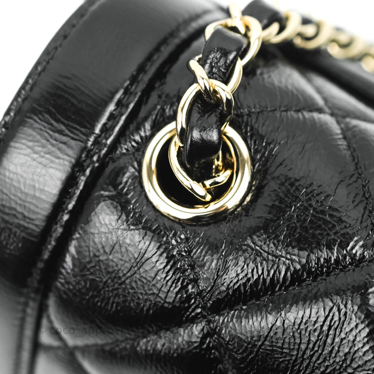 Chanel CC Flap Bag Quilted Shiny Aged Calfskin Gold Hardware