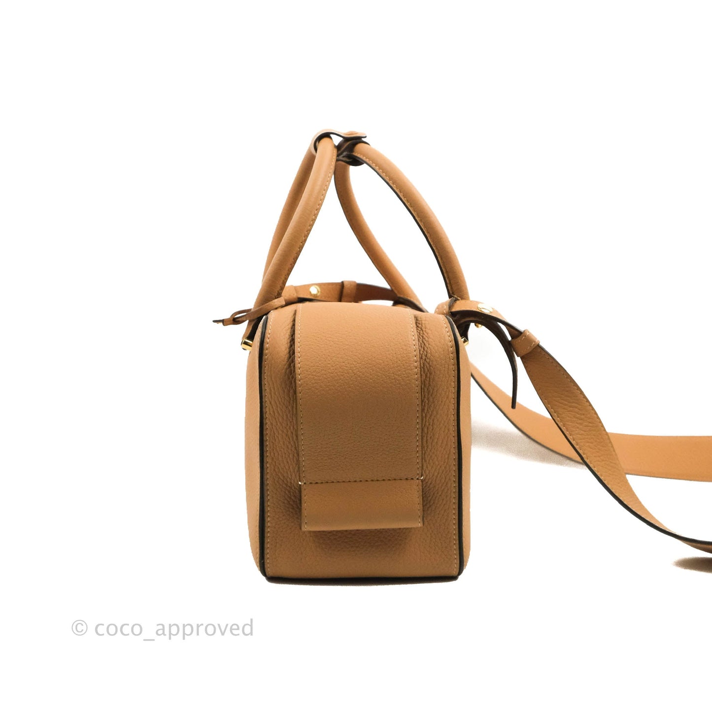 Delvaux Cool Box MM in Taurillon Soft Grained Calfskin Vegetal Ivory Gold Hardware