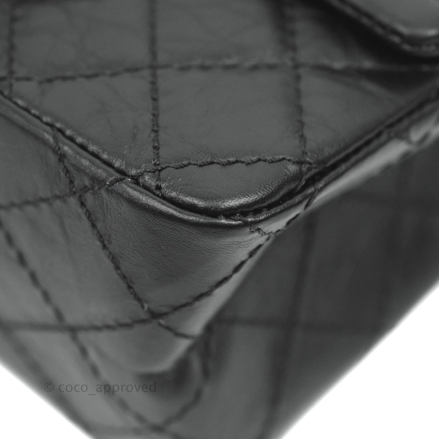 Chanel Mini Reissue 224 So Black Quilted Aged Calfskin Black Hardware