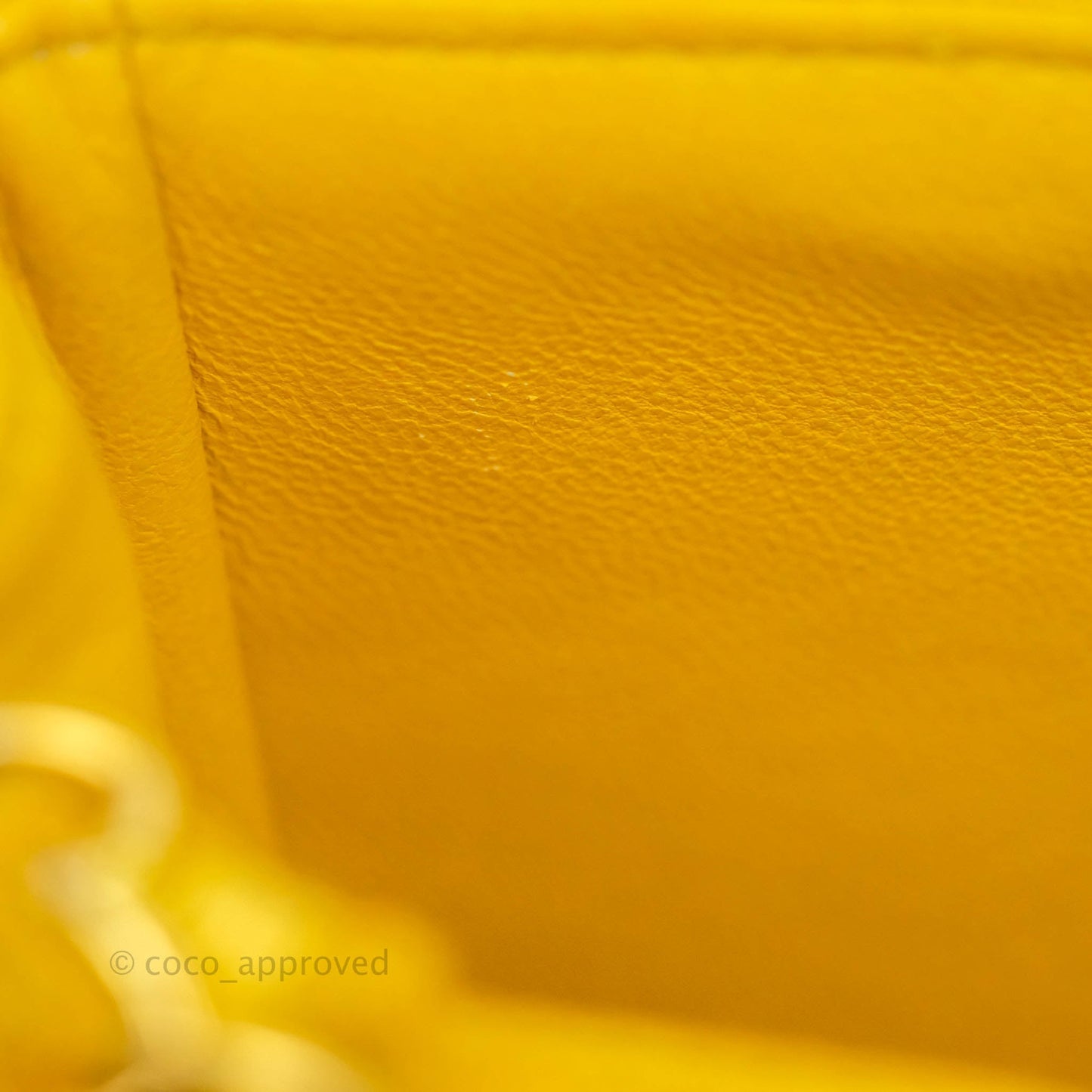 Chanel Vintage Small Classic Diana Flap Bag Yellow Linen Fabric 24K Gold Hardware
