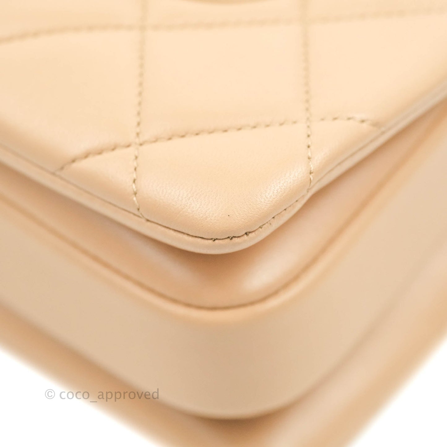 Chanel Trendy CC Small Beige Lambskin Gold Hardware 22S