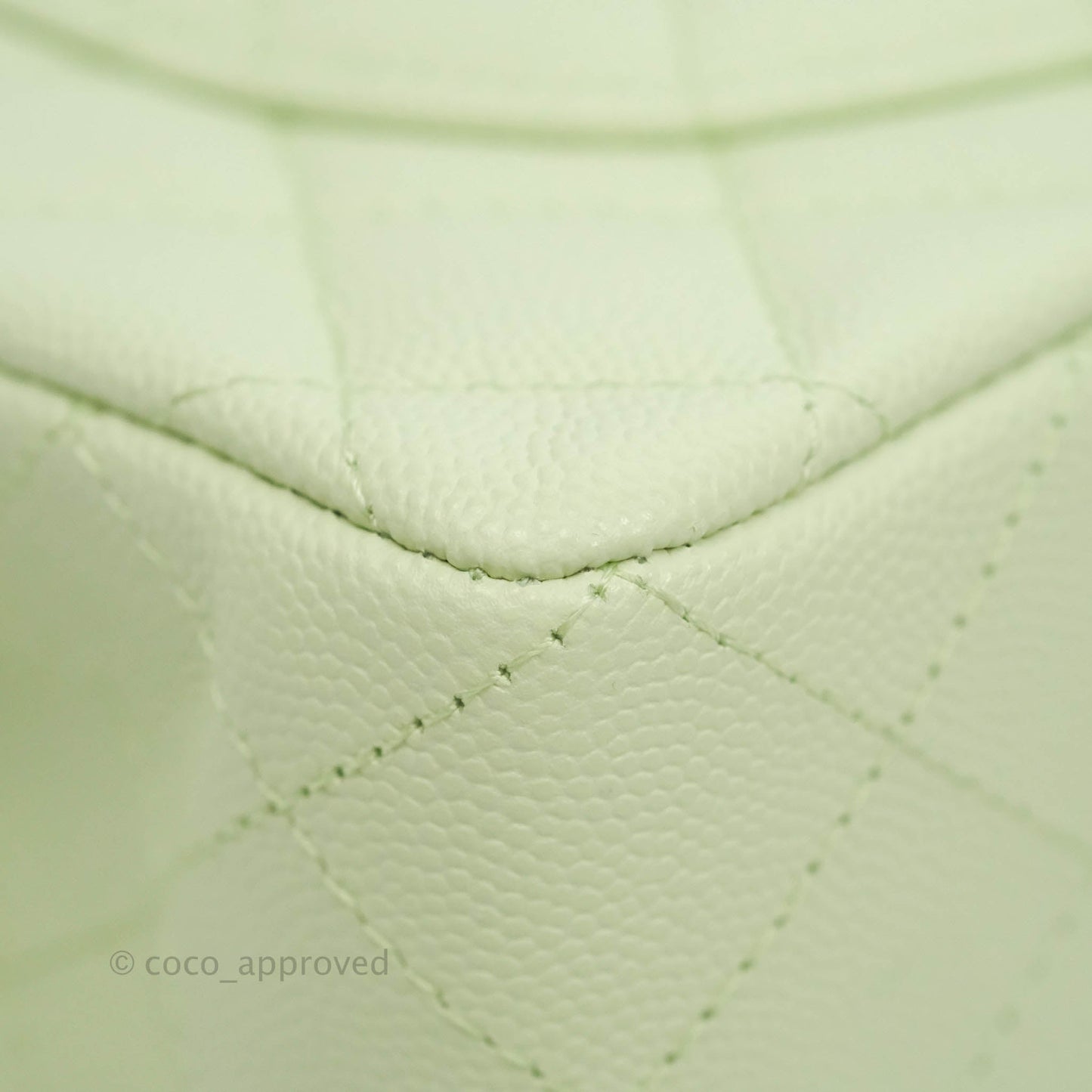 Chanel Small Quilted Classic Flap Mint Green Caviar Gold Hardware 22C