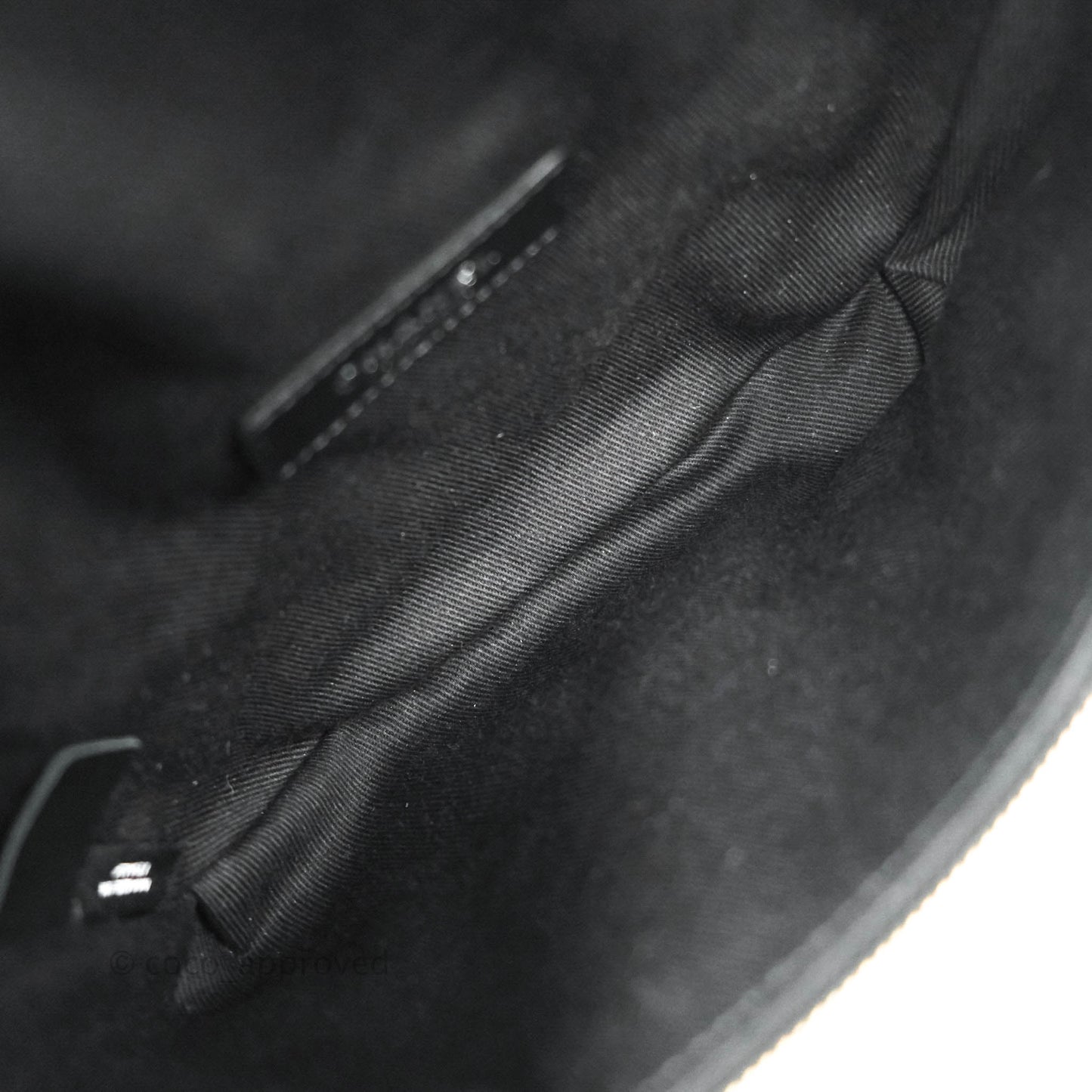 Chanel Quilted Belt Bum Bag Black Calfskin Silver Hardware (Uniform)