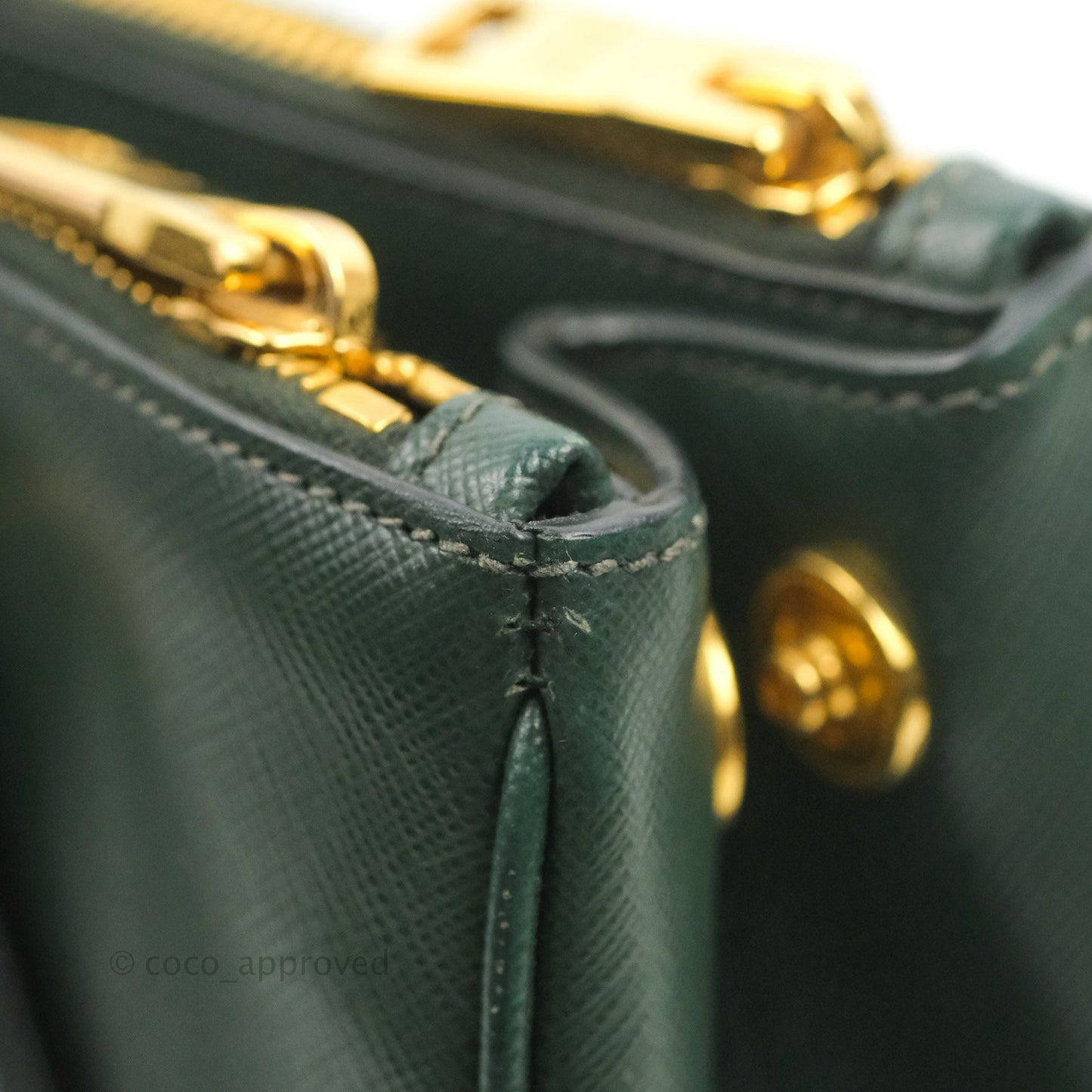 Prada Small Saffiano Lux Galleria Bag Emerald