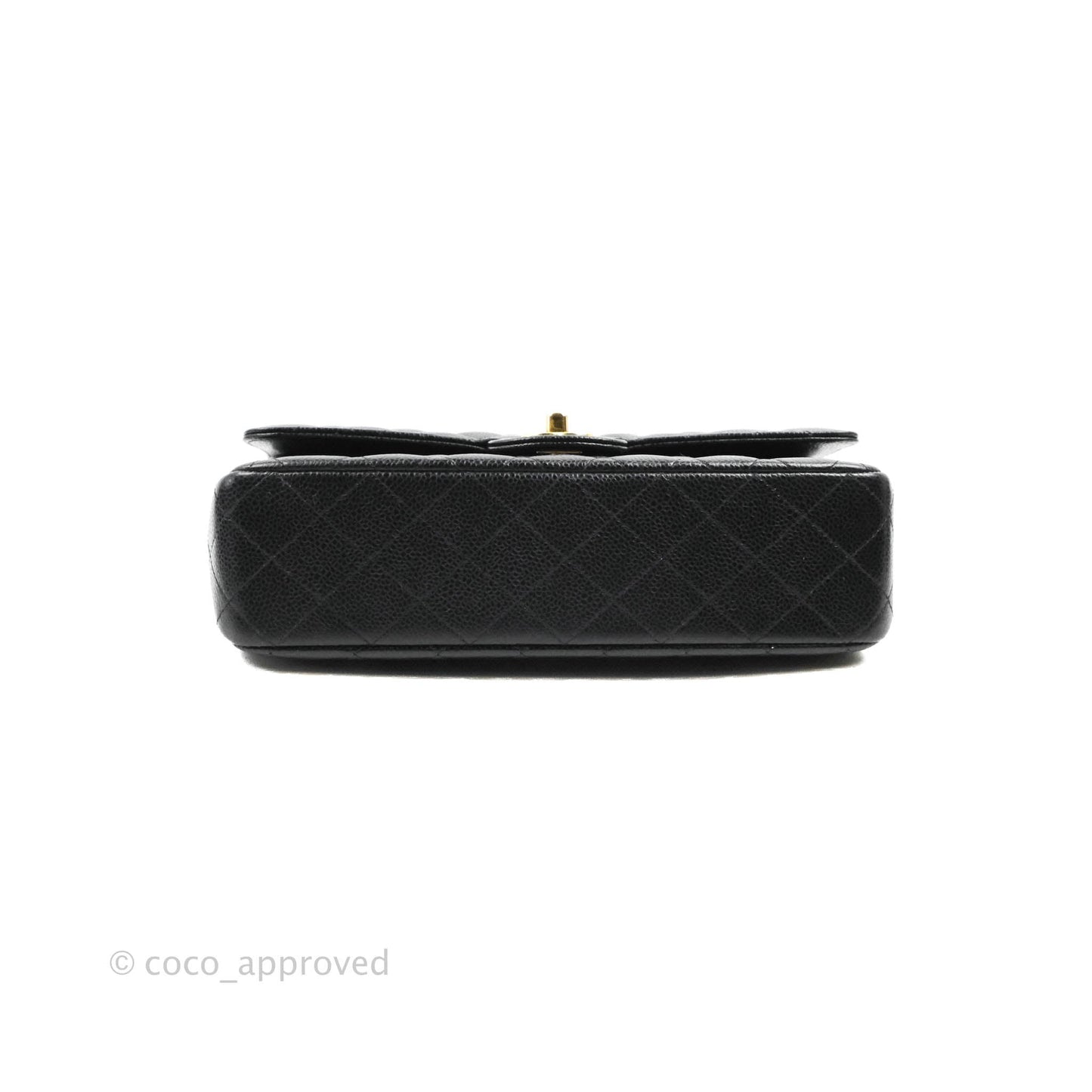 Chanel Classic M/L Medium Double Flap Black Caviar Gold Hardware