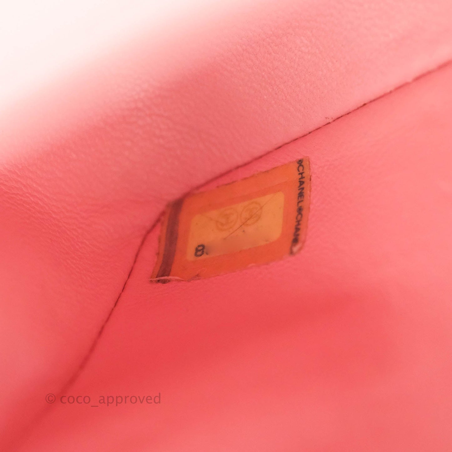Chanel Quilted Vintage Mini Square Flap Pink Caviar Pink Hardware