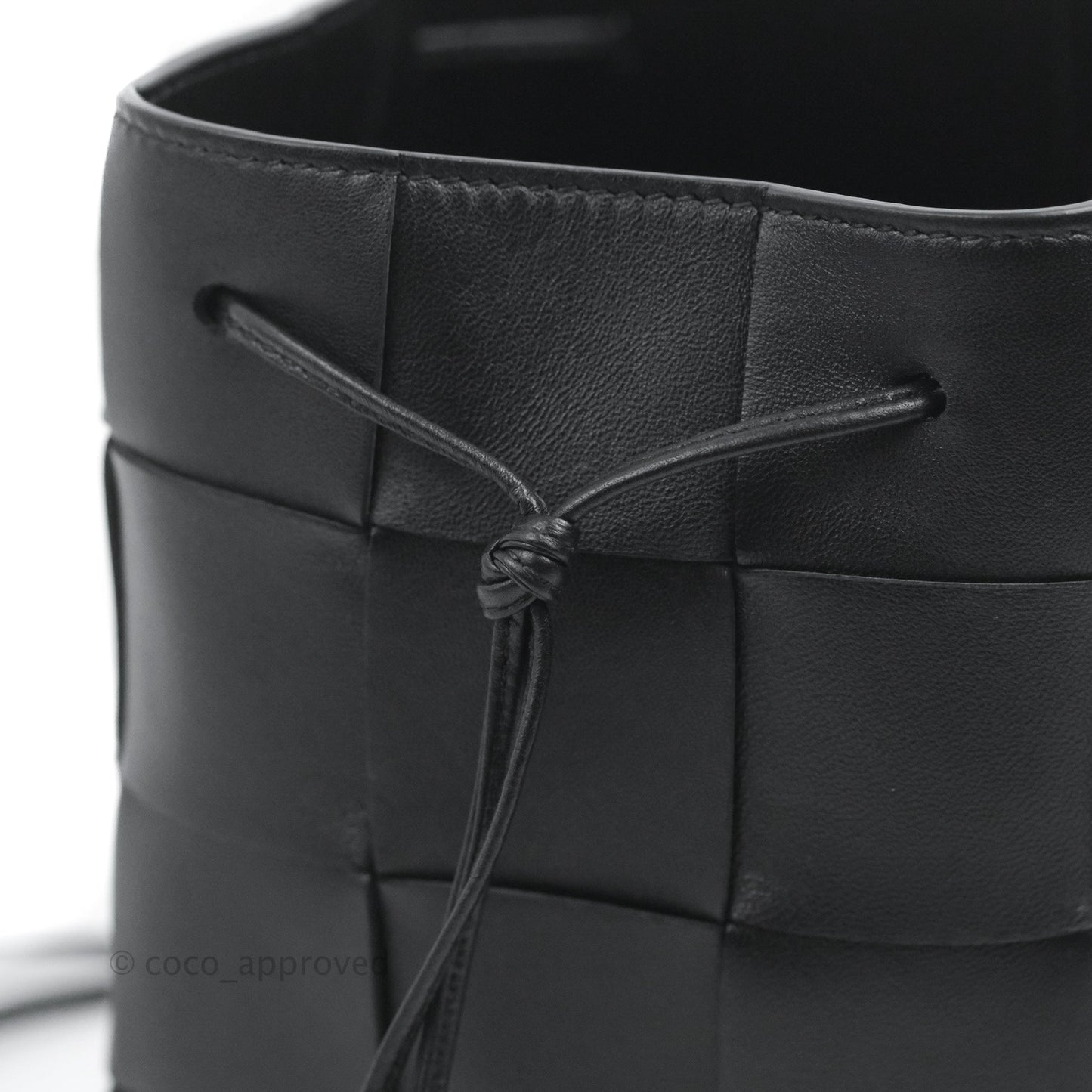 Bottega Veneta Small Cassette Bucket Bag Black Lambskin