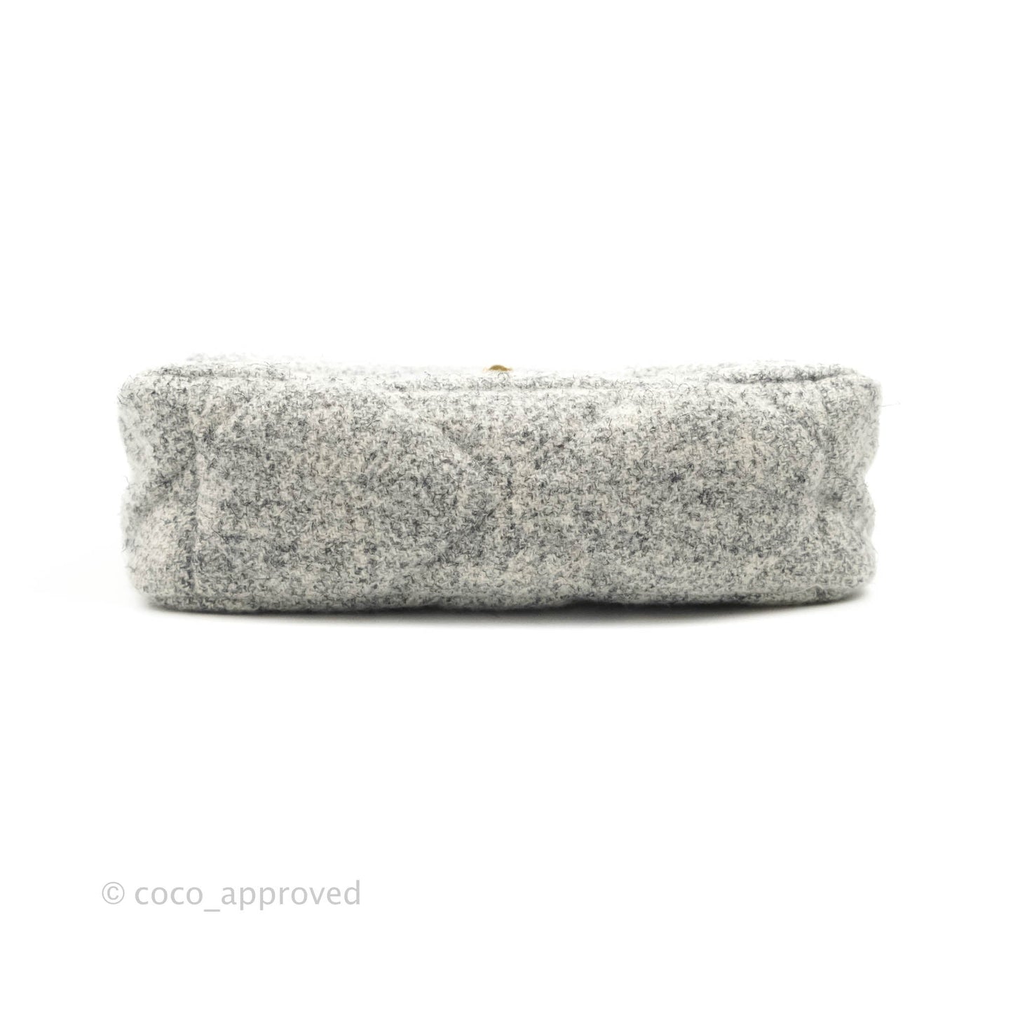 Chanel 19 Small Tweed Light Grey Mixed Hardware