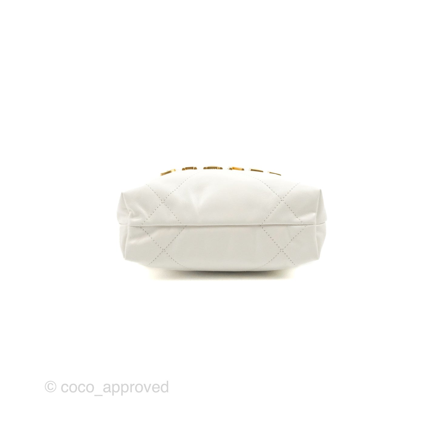Chanel 22 Mini Bag White Crumpled Calfskin