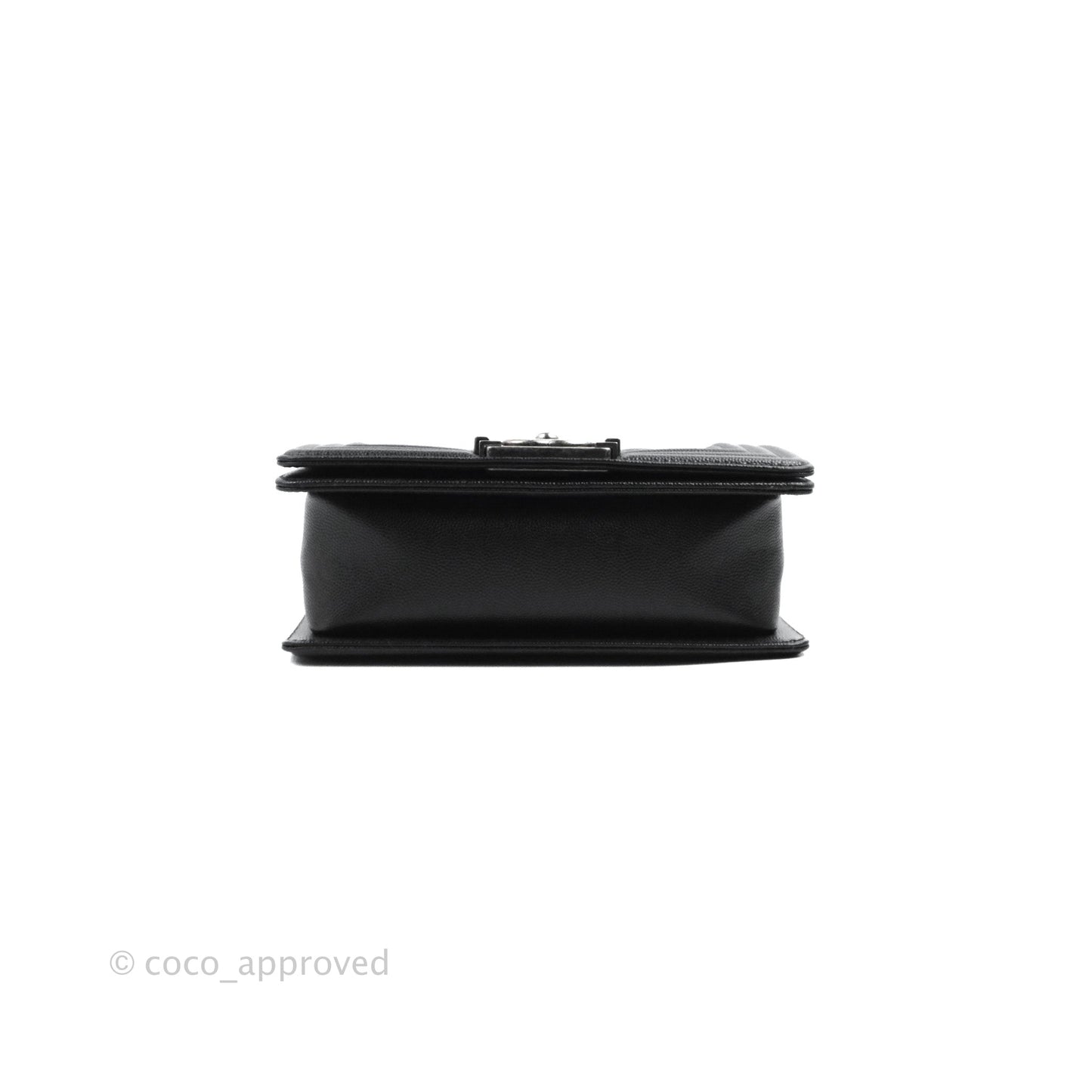 Chanel Small Boy Quilted Black Caviar Ruthenium Hardware