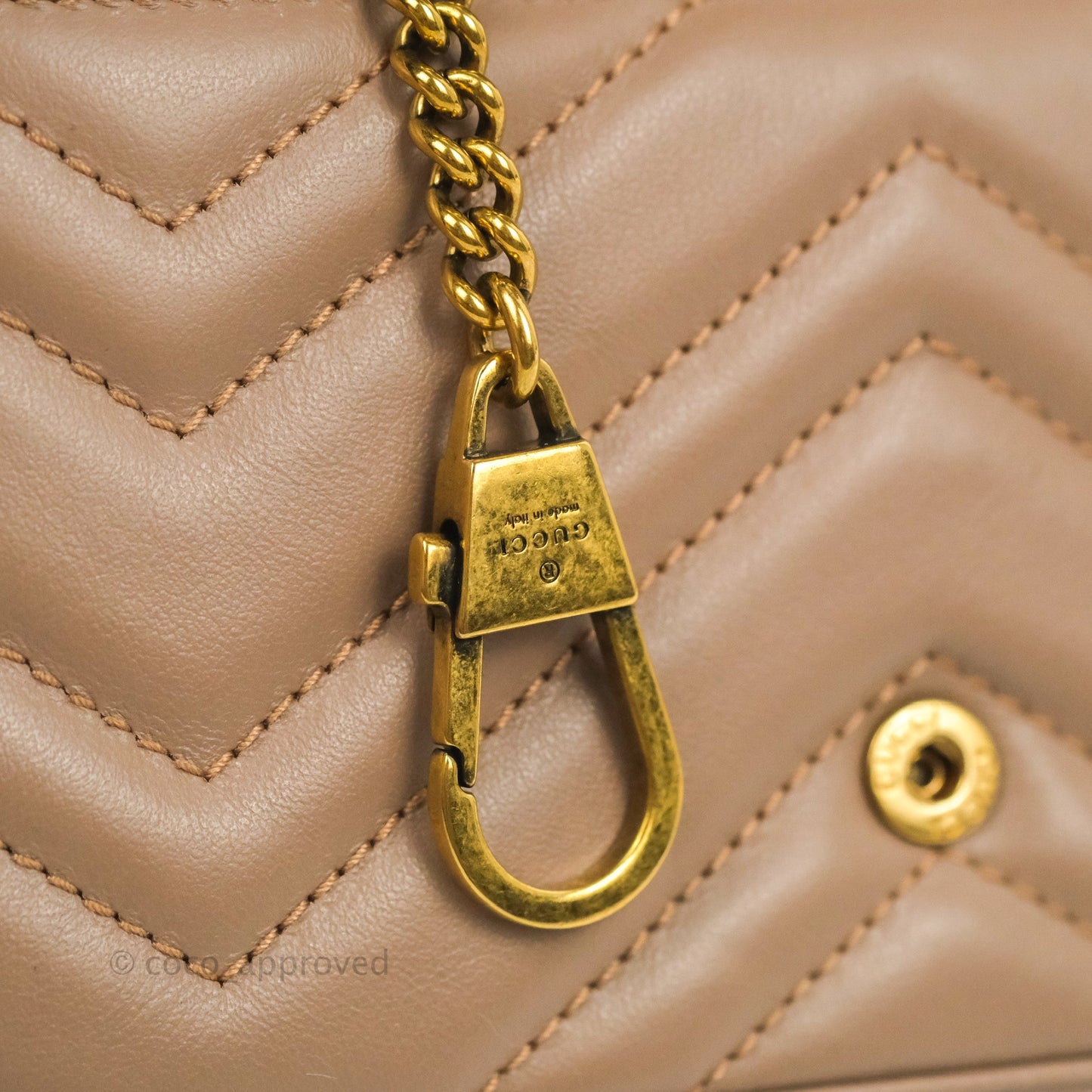 Gucci GG Marmont Matelassé Leather Super Mini Bag Dusty Pink