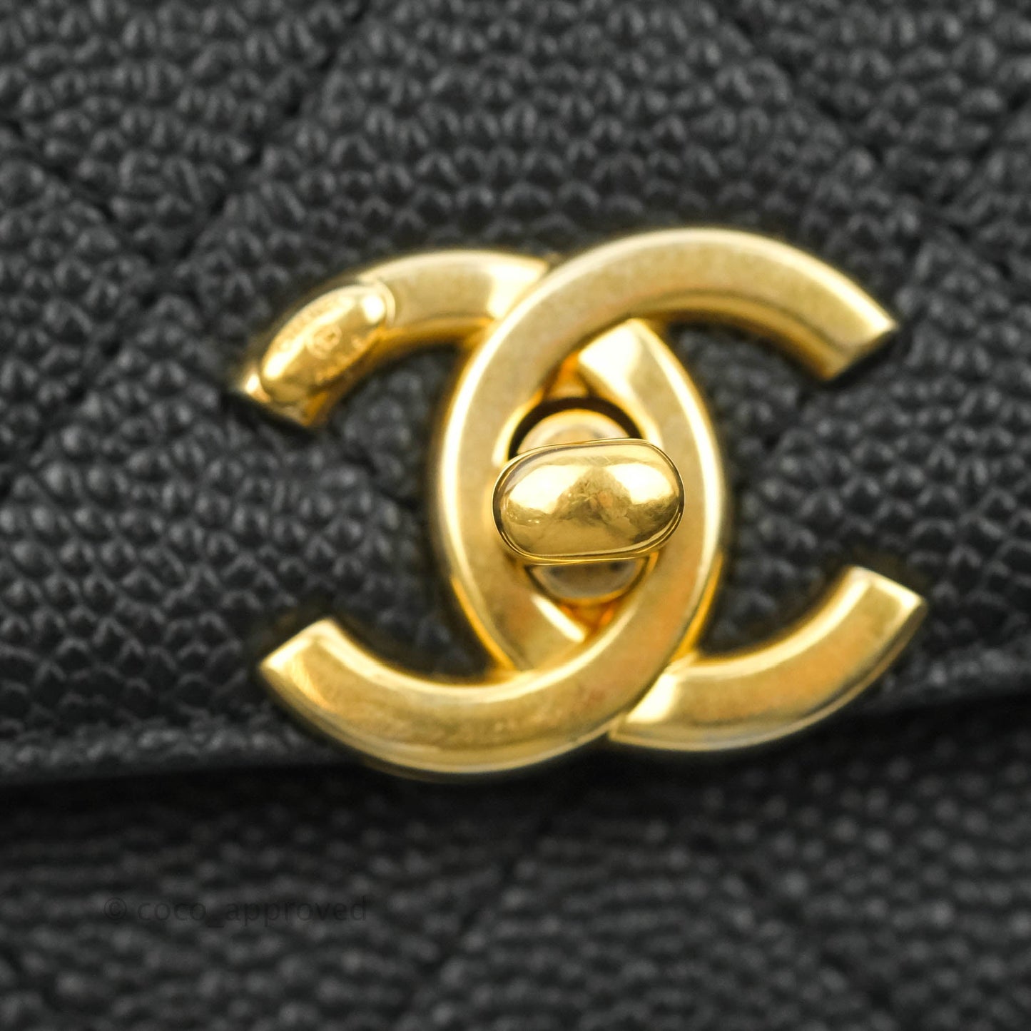 Chanel Chic Affinity Small Grained Calfskin Black Aged Gold Hardware