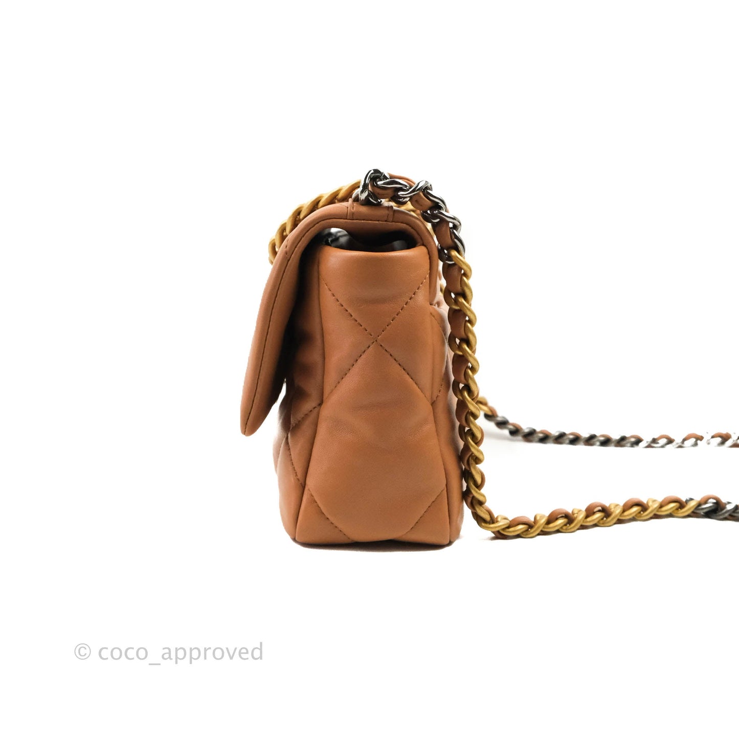 Chanel 19 Small Caramel Dark Beige Lambskin Mixed Hardware 21K