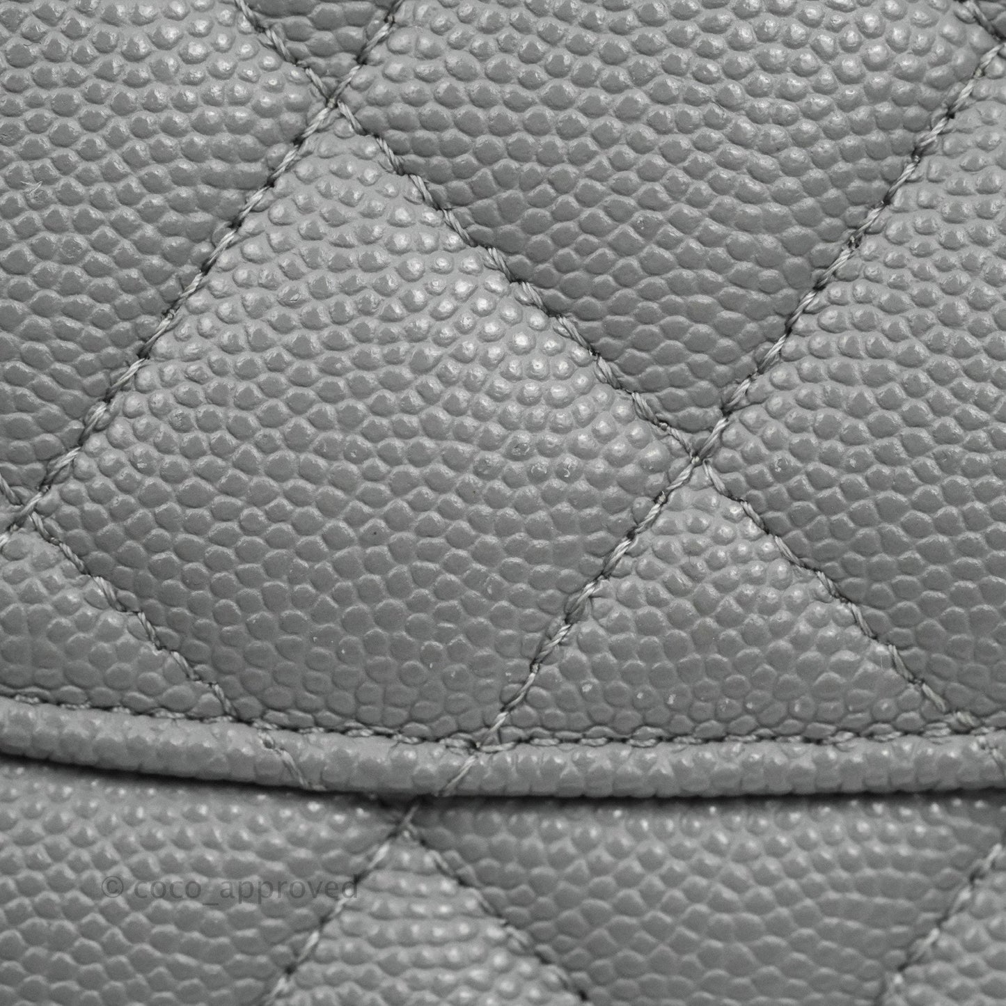 Chanel Classic Medium M/L Flap Dark Grey Caviar Gold Hardware 20C