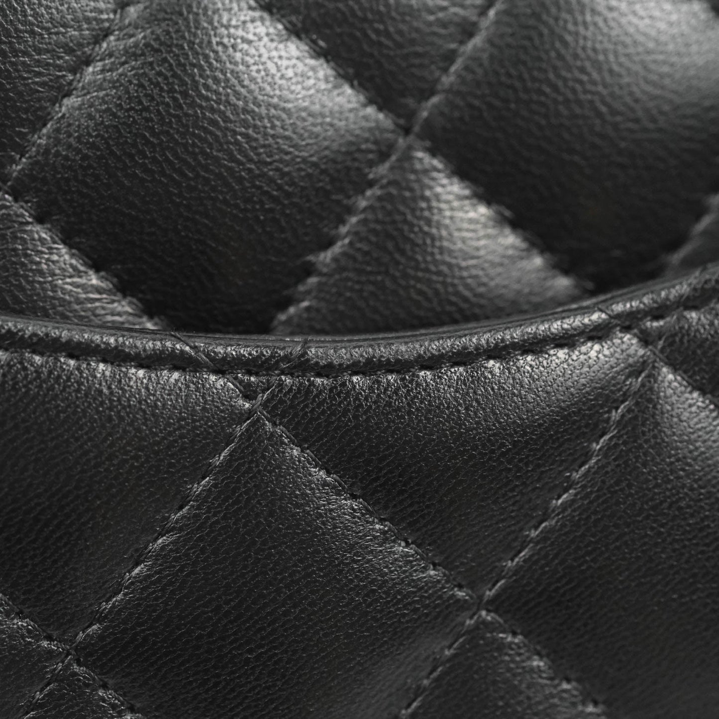 Chanel Mini Square Black Lambskin Gold Hardware