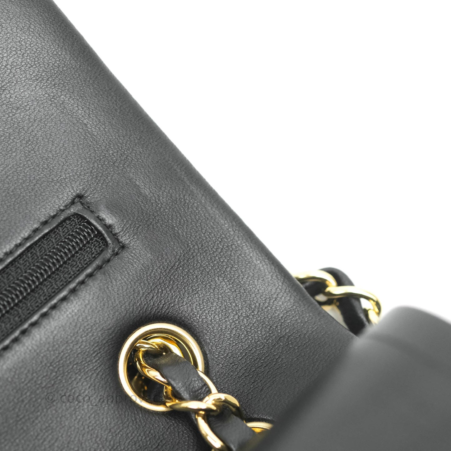 Chanel Classic M/L Flap Bag Black Lambskin Gold Hardware