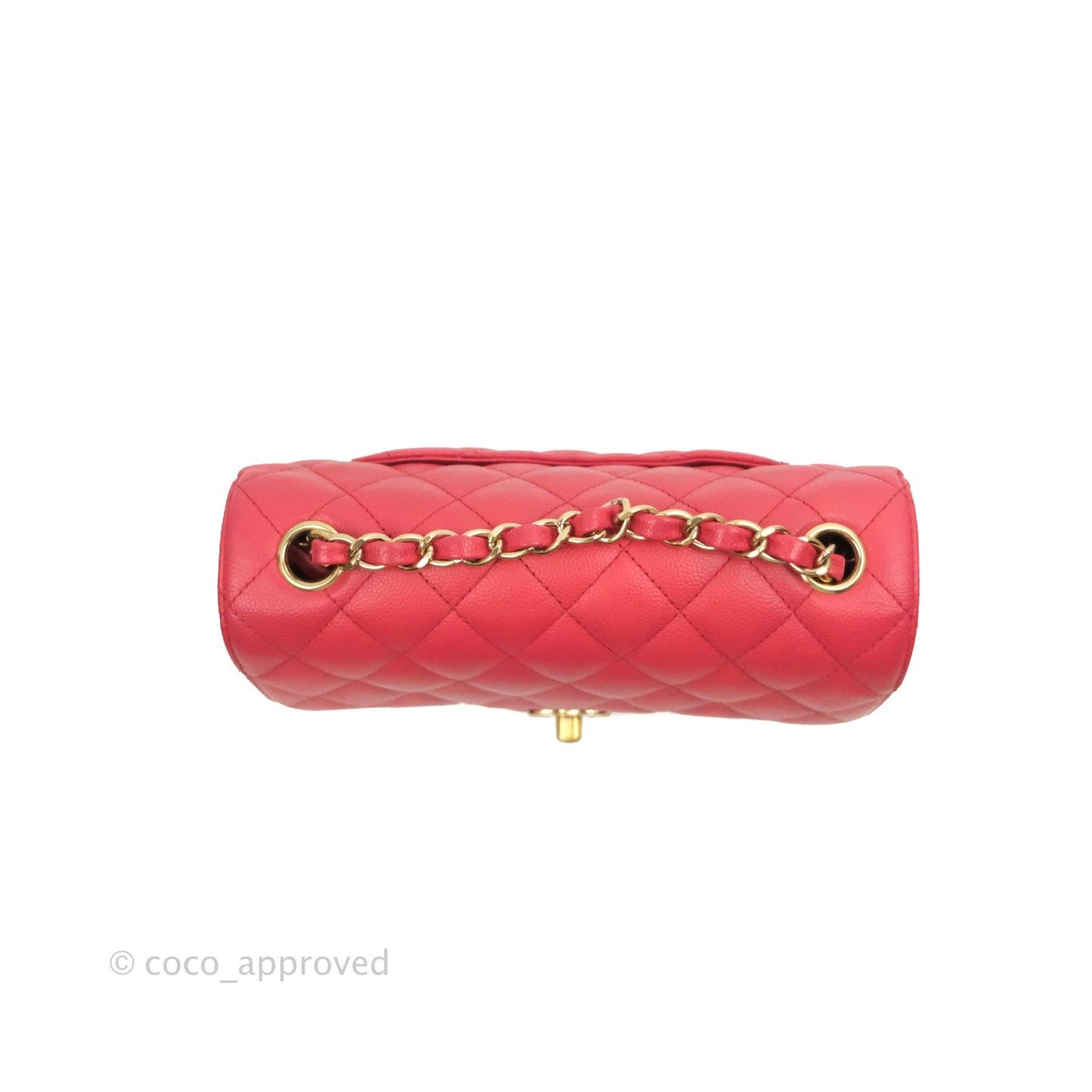 Chanel Quilted Mini Rectangular Flap Pink Caviar Gold Hardware 17C