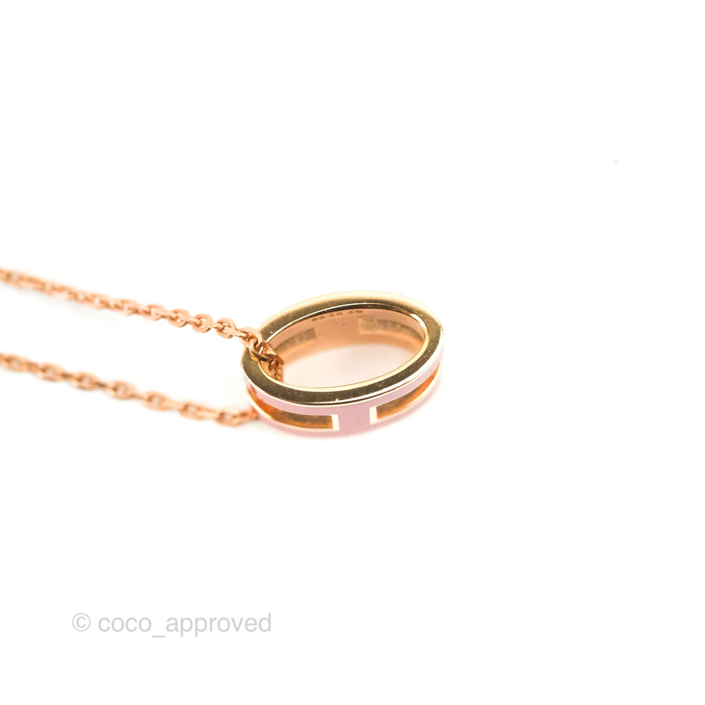 Hermès Pop H Pendant Necklace Pink Gold Hardware