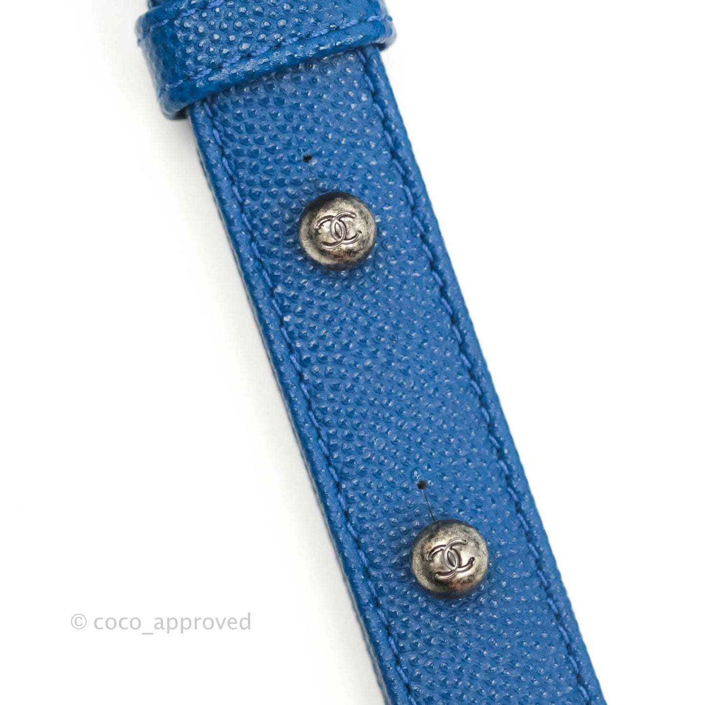 Chanel Quilted Medium Boy Blue Caviar Ruthenium Hardware