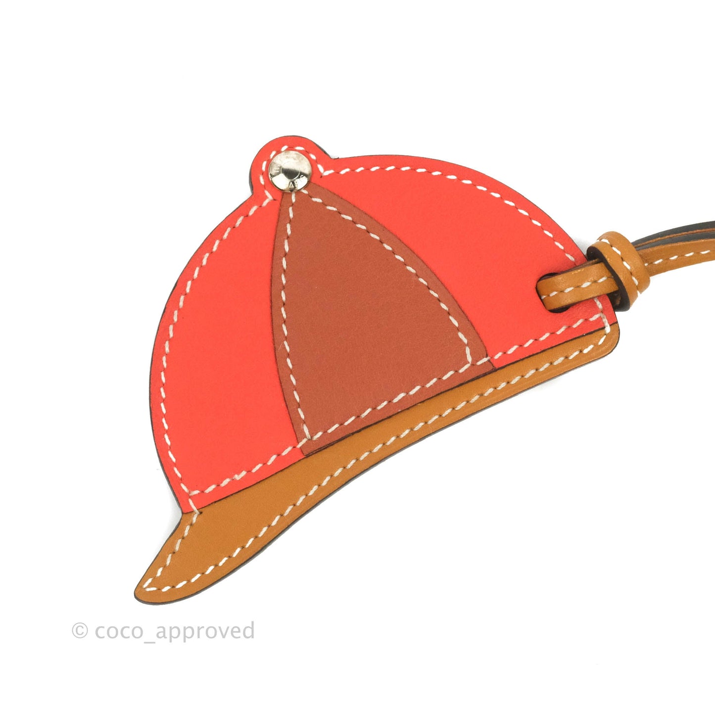 Hermès Paddock Bombe Charm Naturel/ Sable/Capucine/Cuivre