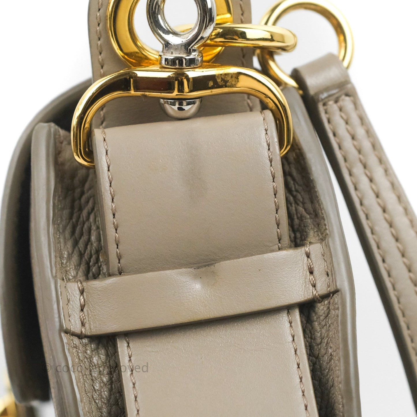 Chloé Small Tess Bag Motty Grey Grained Calfskin