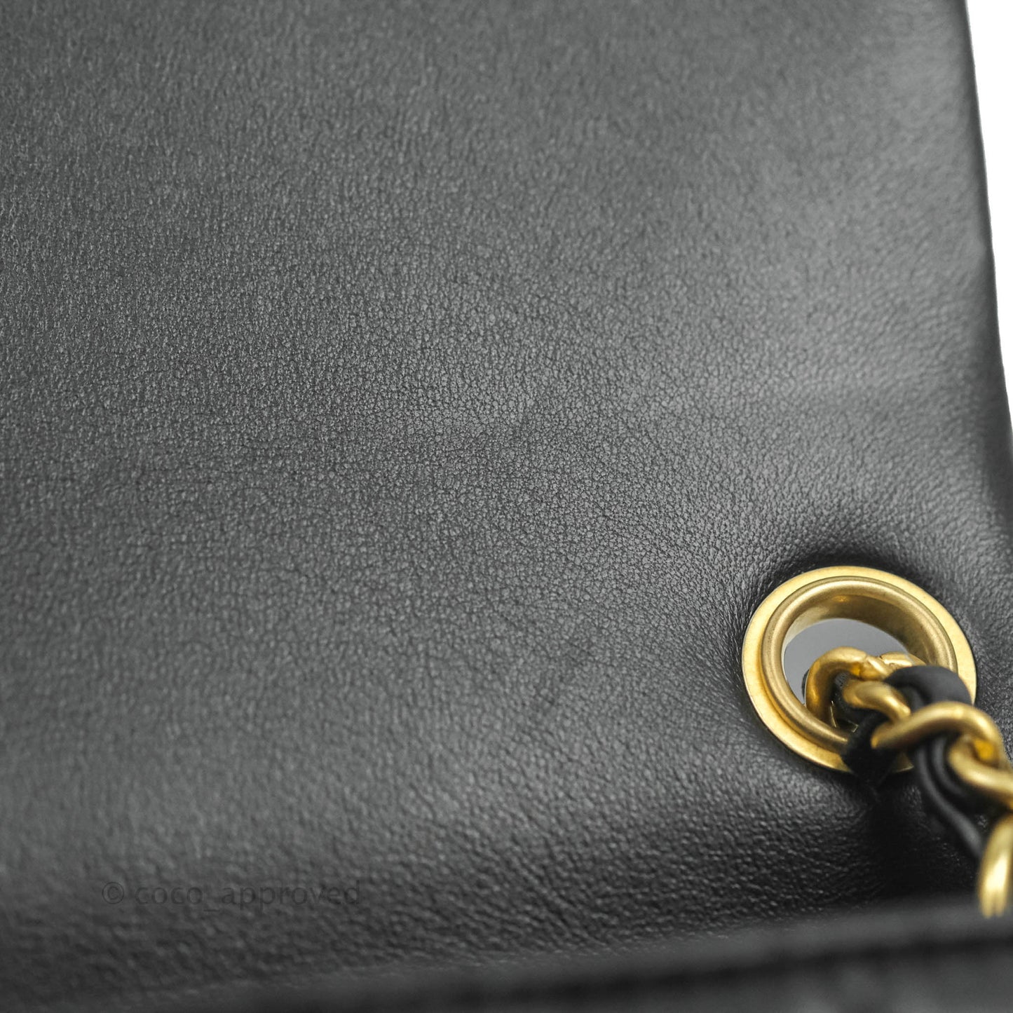 Chanel Romance Mini Square Flap Black Lambskin Aged Gold Hardware