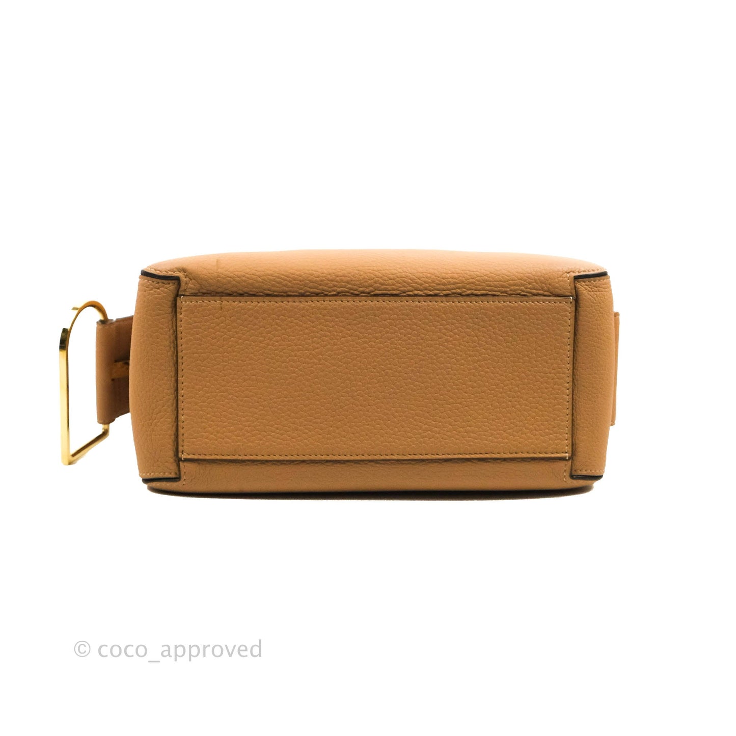 Delvaux Cool Box MM in Taurillon Soft Grained Calfskin Vegetal Ivory Gold Hardware