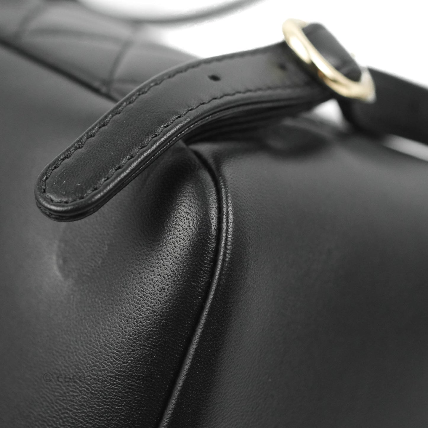 Chanel Quilted Small Duma Drawstring Backpack Black Lambskin 22A