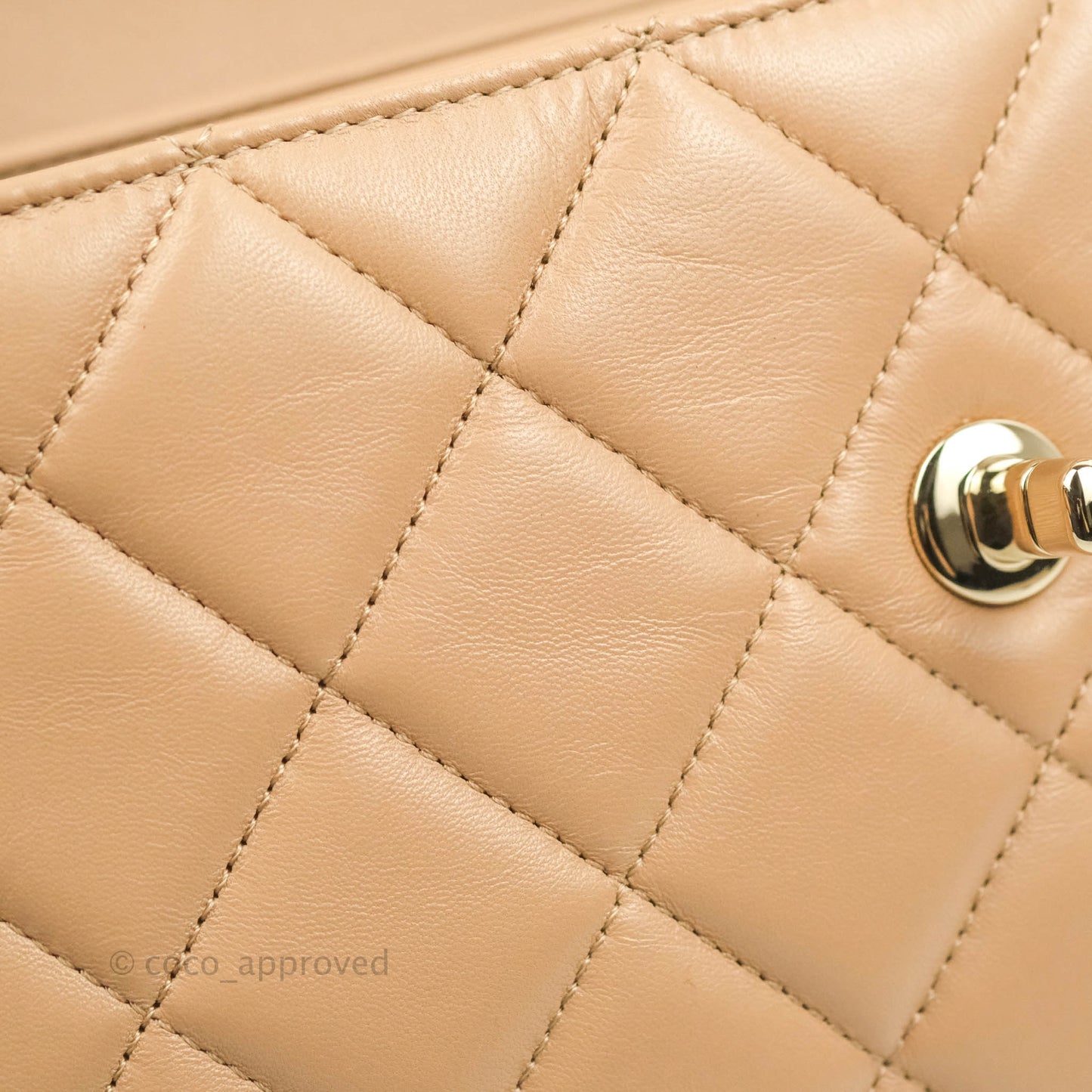 Chanel Trendy CC Small Beige Lambskin Gold Hardware 22S