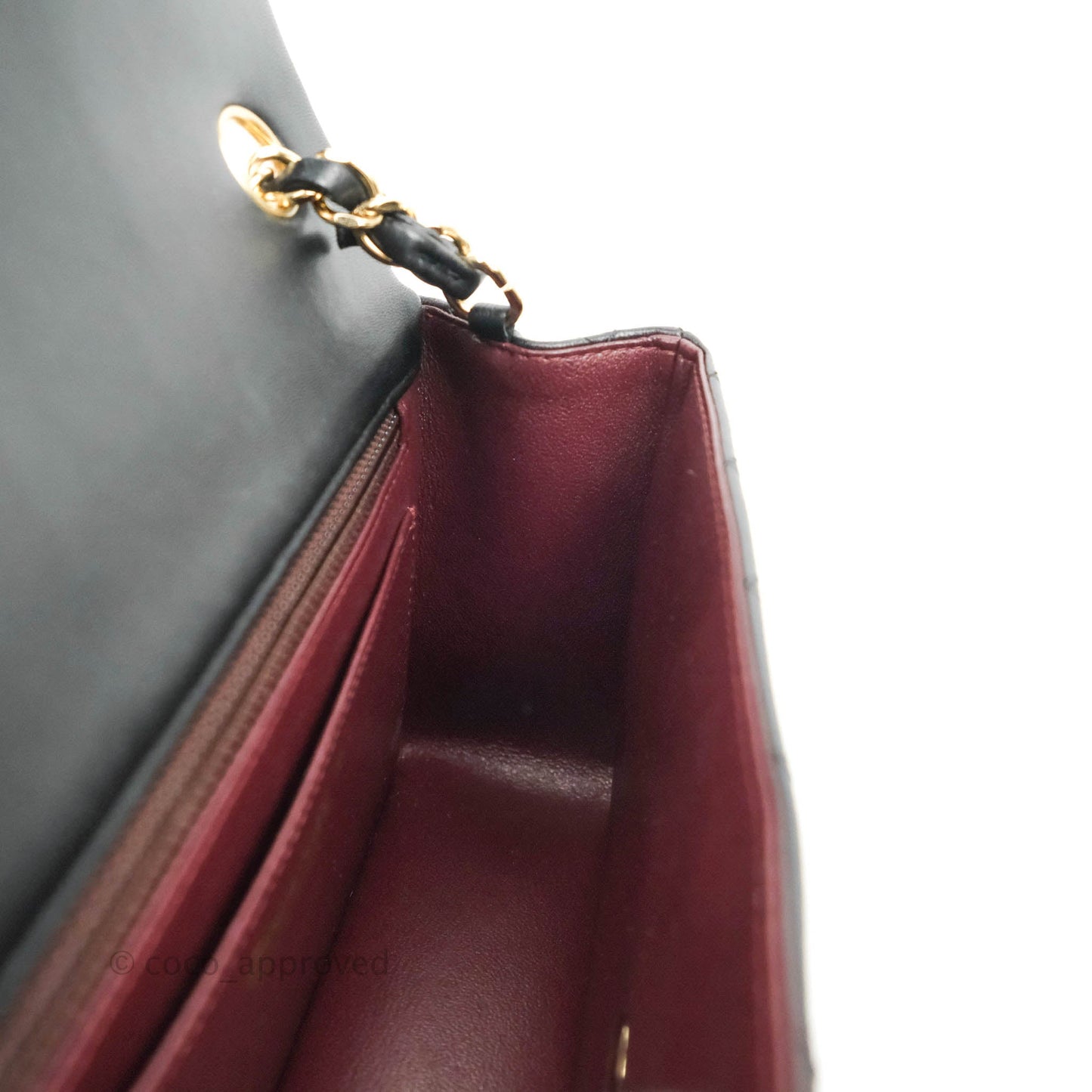 Chanel Quilted Mini Rectangular Black Lambskin Gold Hardware