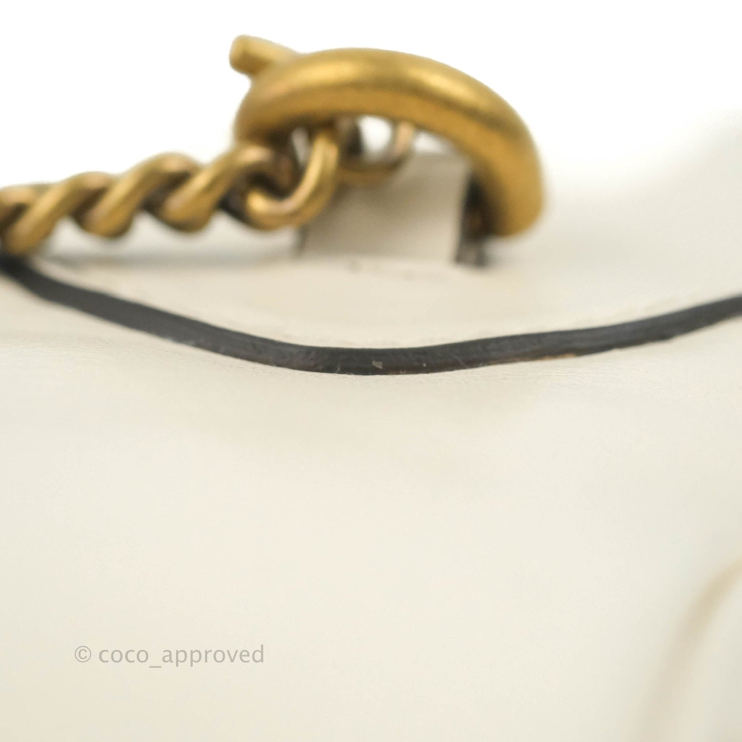 Gucci GG Marmont Half Moon-shaped Mini Bag White