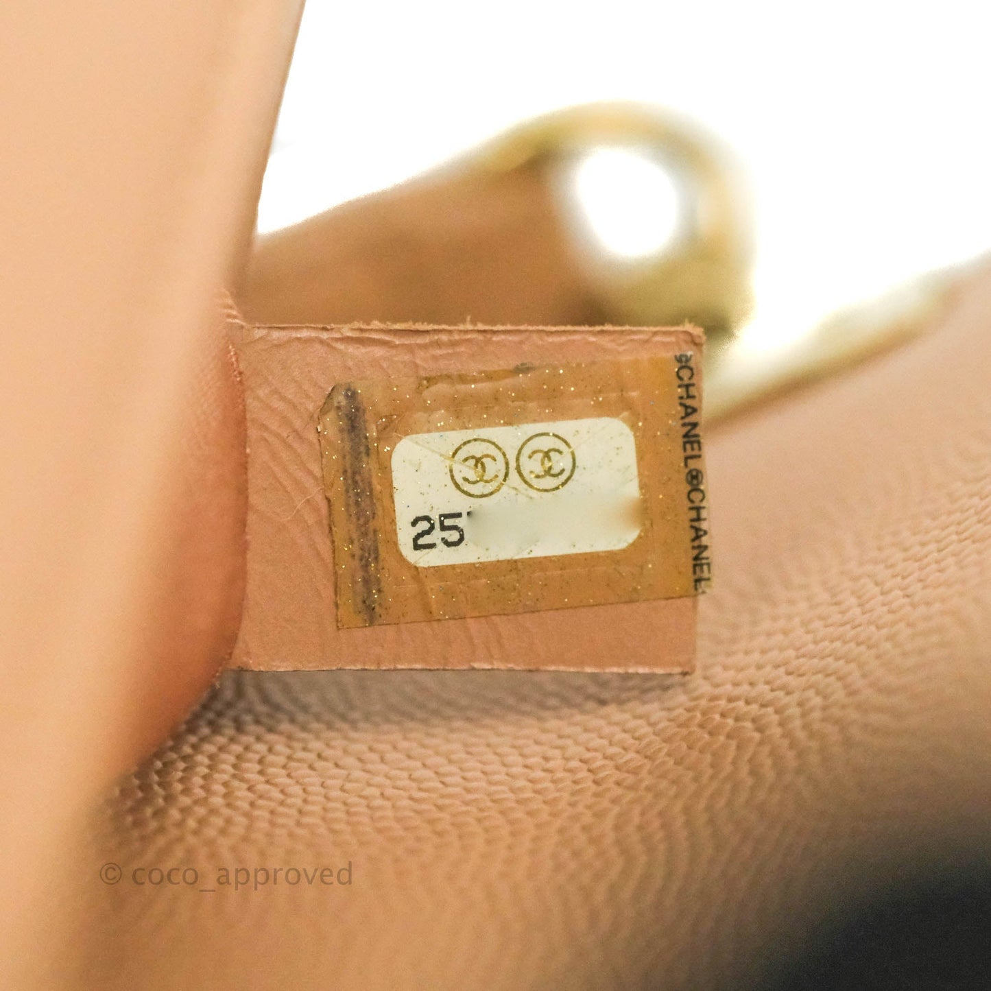 Chanel Small Chevron Boy Dark Beige Caviar Gold Hardware