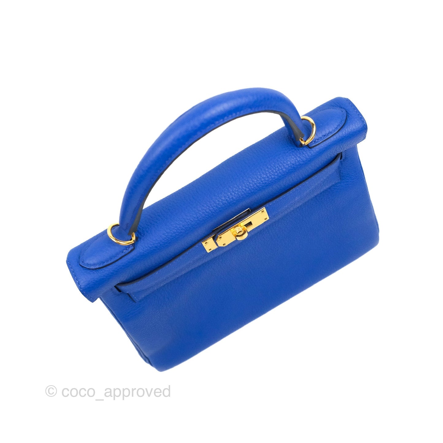 Hermès Kelly Retourne 28 Bleu Royal Togo Gold Hardware